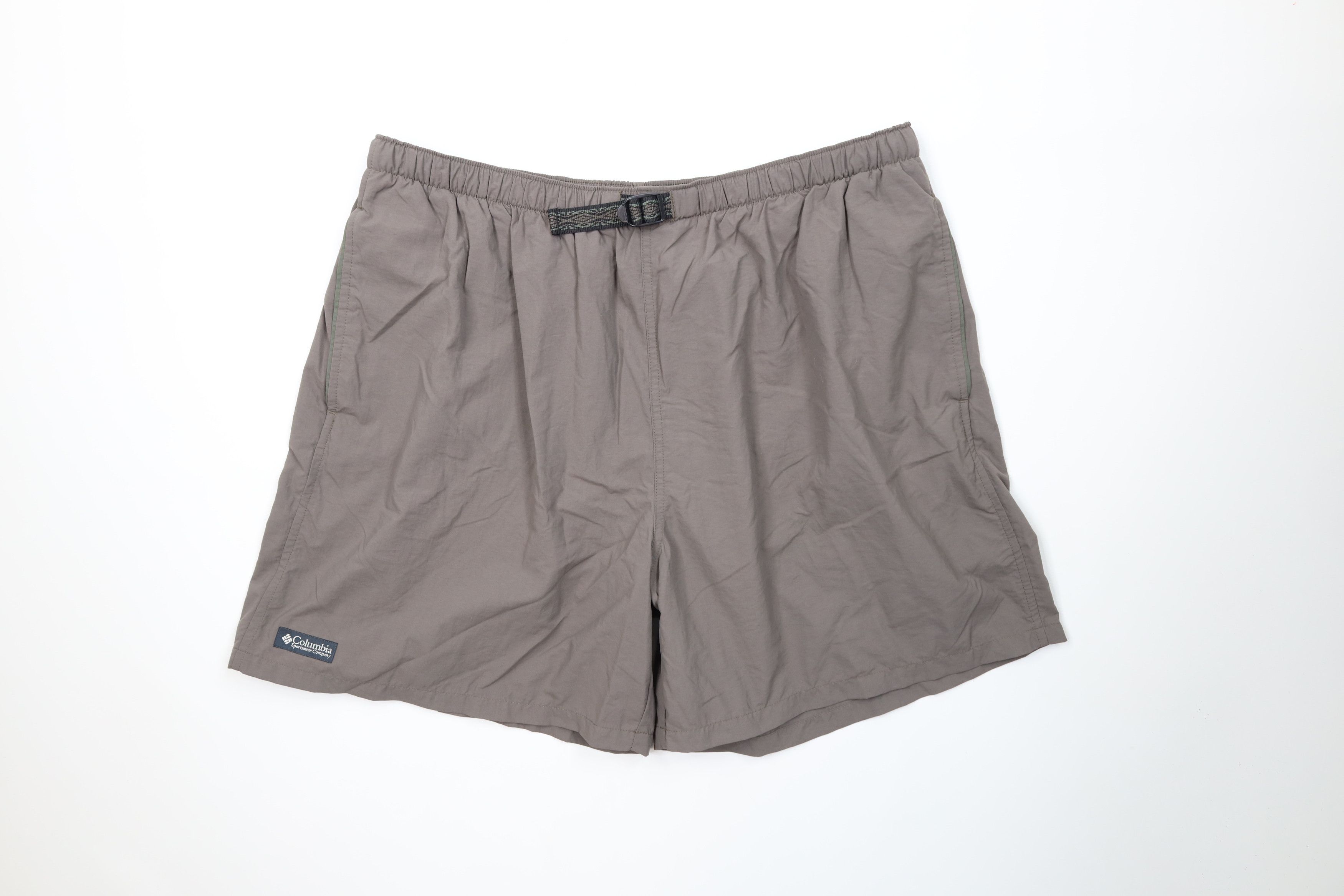Columbia Vintage 90s Columbia Box Logo Belted Lined Trekking Shorts Size US 36 / EU 52 - 1 Thumbnail