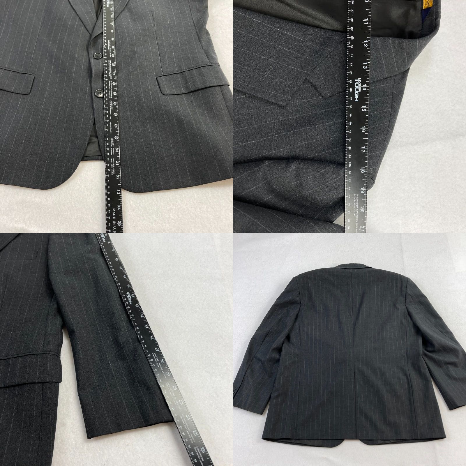 Brooks Brothers Brooks Brothers Brooksease Sport Coat Mens 44 S Black Striped Wool Blazer Lined Size 44R - 9 Thumbnail