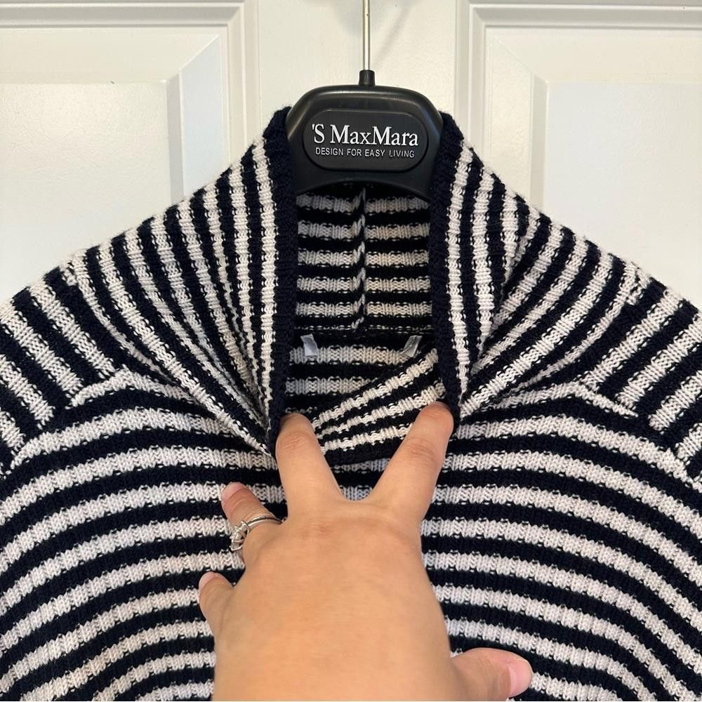 Designer Made In Italy Max Mara Label-cut Stretchy Wool Sweater Size M / US 6-8 / IT 42-44 - 6 Thumbnail