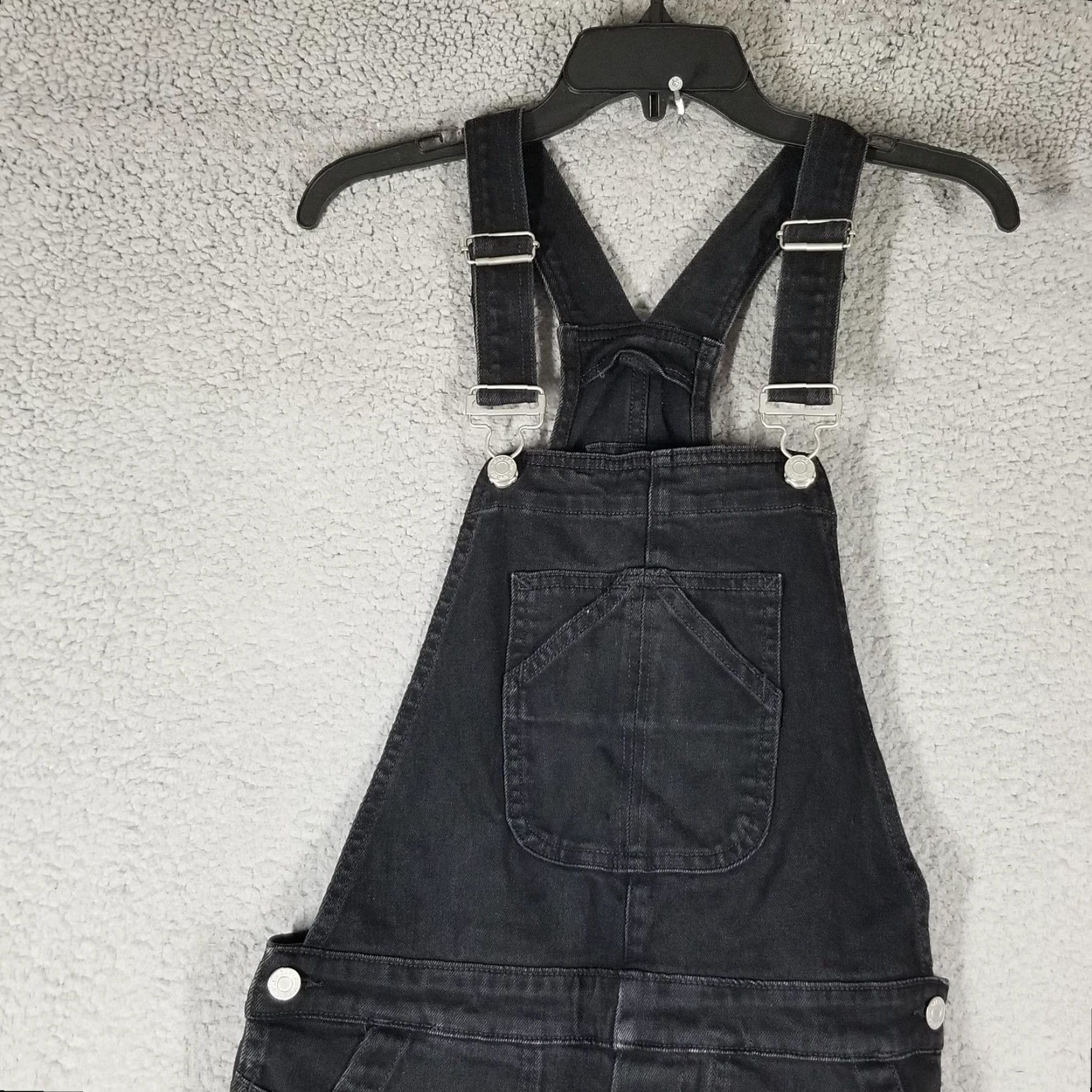 Gap Gap Overalls Womens XS Black Denim Utility Adjustable Straps Pockets Stretch Casual Size 26" / US 2 / IT 38 - 4 Thumbnail