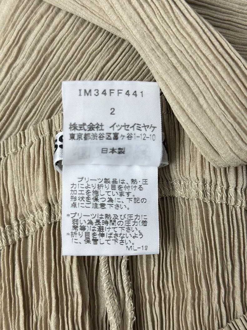 Issey Miyake Issey Miyake size:2 Light brownish green wicker pleated pa Size 31" - 5 Thumbnail