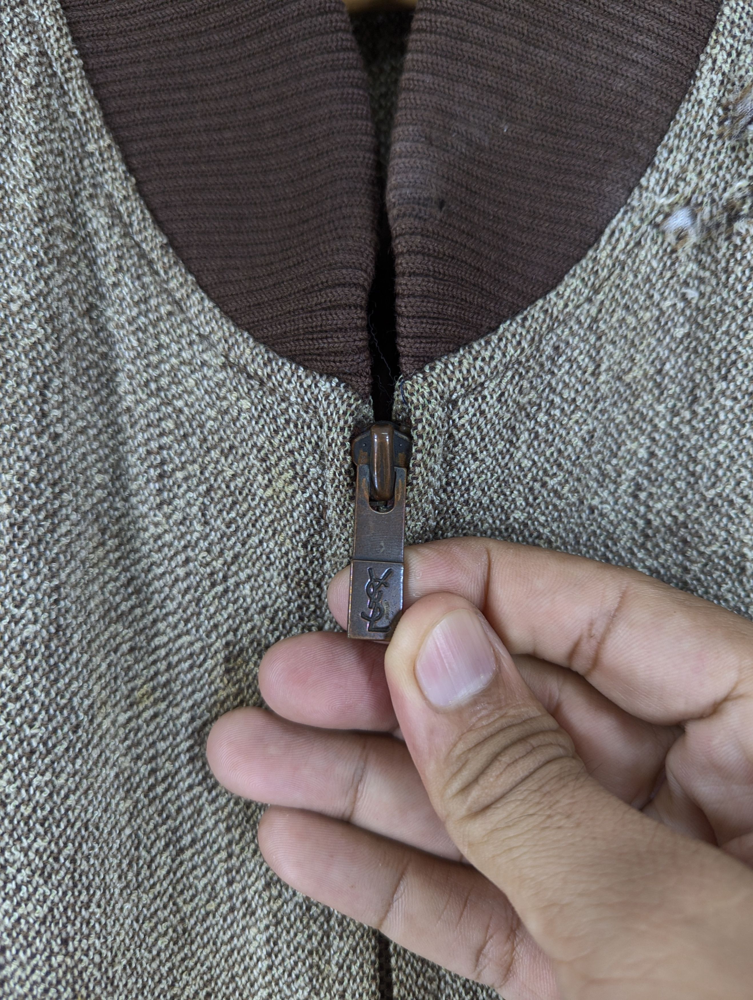 Yves Saint Laurent Vintage Yves Saint Laurent Ysl Distressed Bomber Jacket Size US L / EU 52-54 / 3 - 10 Thumbnail
