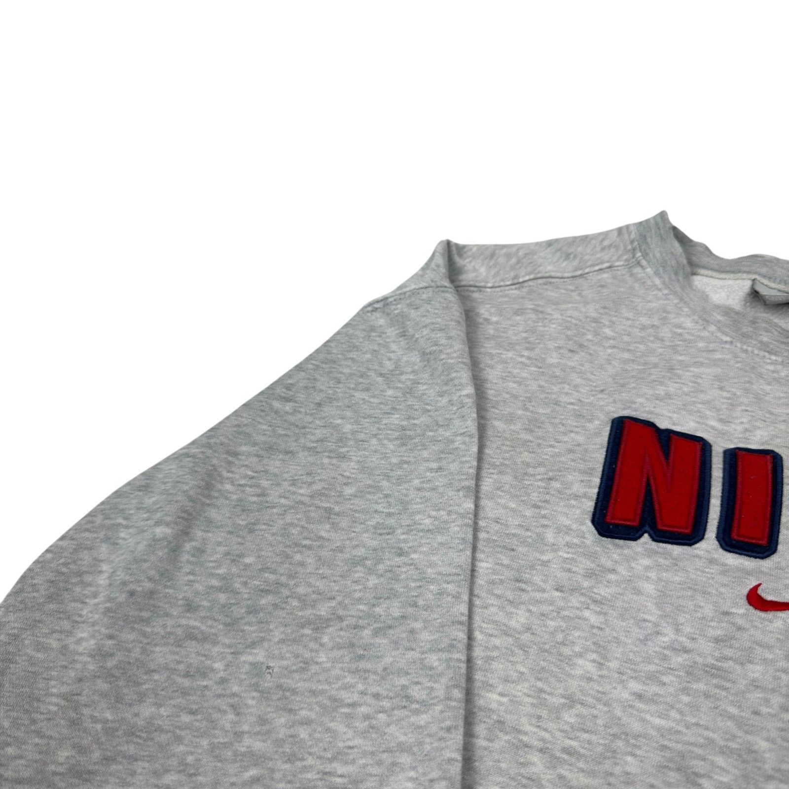 Japanese Brand × Nike Nike Women's Gray Cotton Fleece Lined Pullover Sweatshirt L Size L / US 10 / IT 46 - 3 Thumbnail