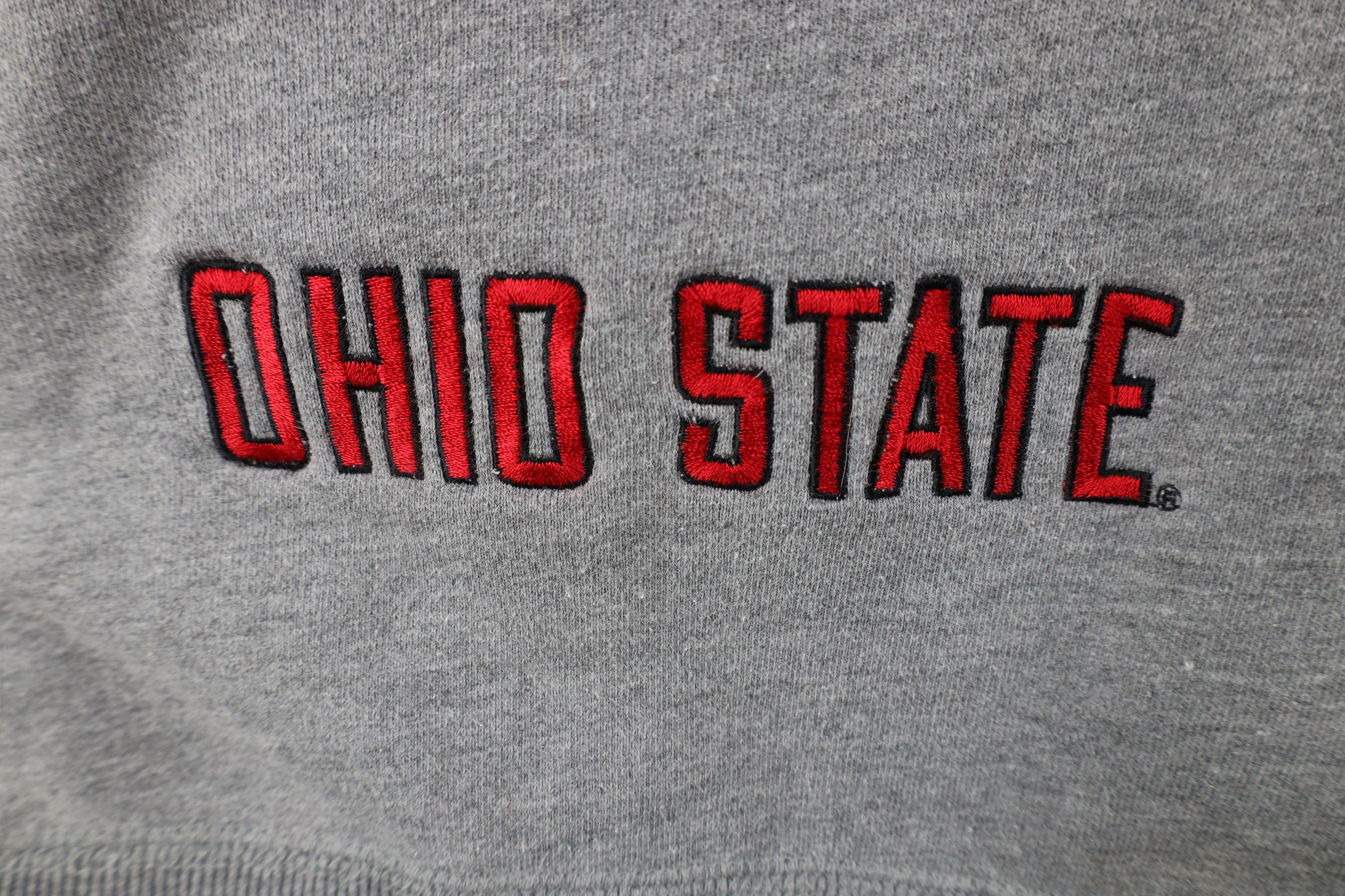 Nike × Vintage Vintage Nike Center Swoosh Ohio State University Hoodie Gray Size US L / EU 52-54 / 3 - 14 Thumbnail