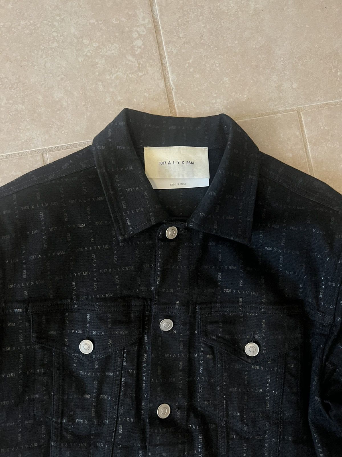 1017 ALYX 9SM ALYX Black Monogram Denim Jacket | Grailed