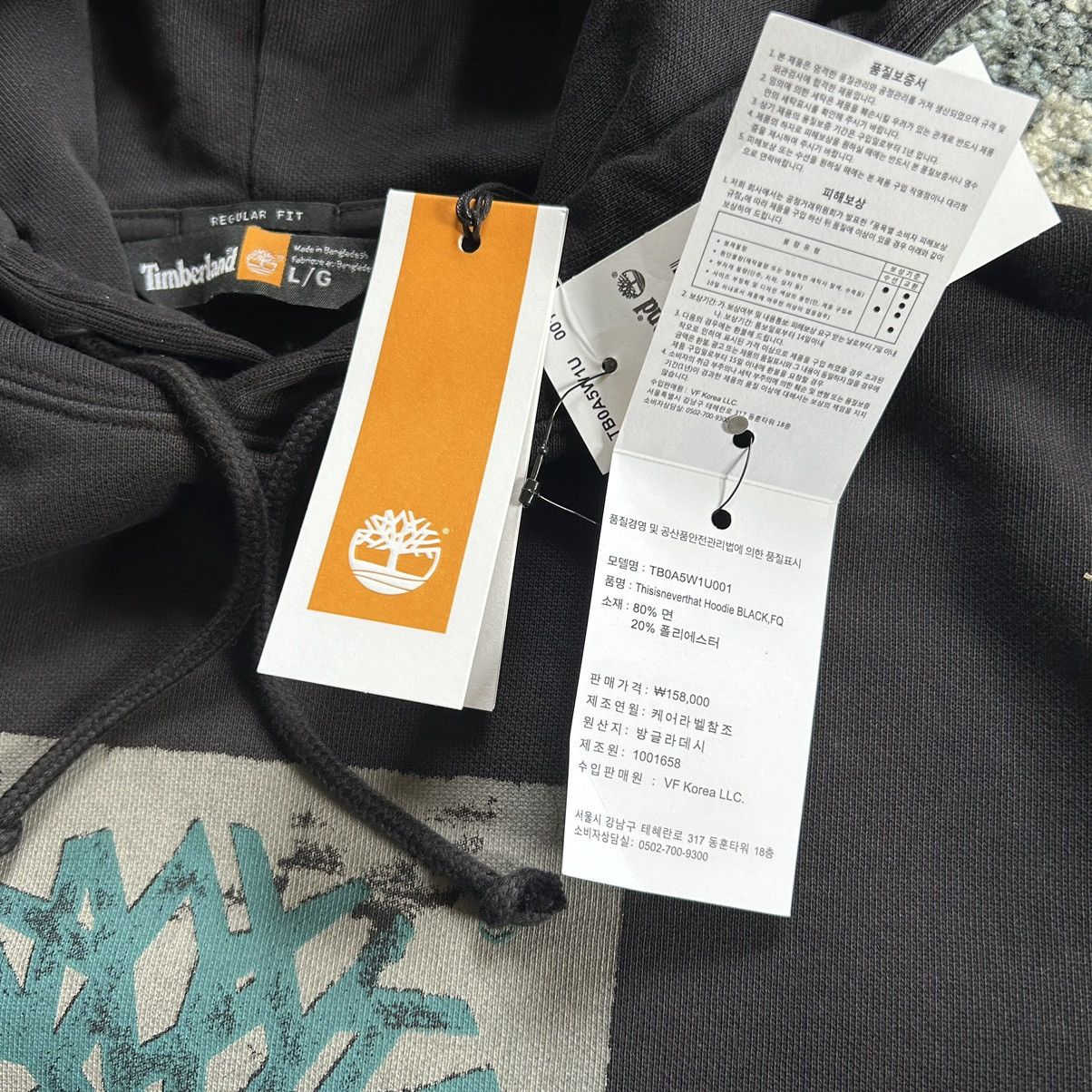 thisisneverthat TNT TiMBERLAND FADED HOODiE SWEATSHiRT ViNTAGE WASHED BLACK Size US L / EU 52-54 / 3 - 6 Thumbnail