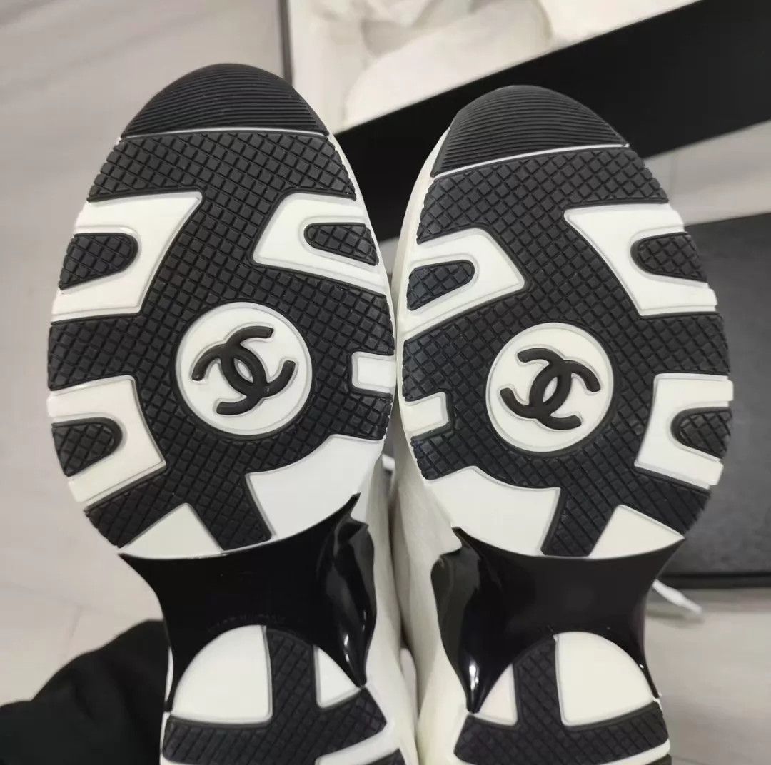 Chanel Chanel Leather Sneakers White 35 New Size US 4.5 / IT 34.5 - 4 Thumbnail