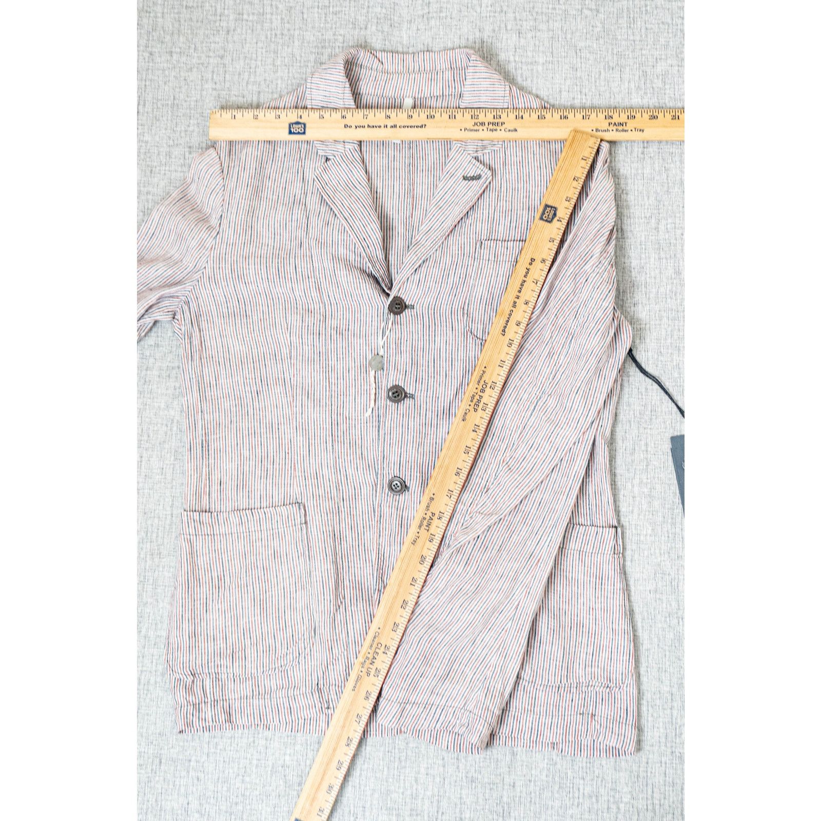 C.P. Company CP COMPANY Linen Unstructured Blazer Jacket Red Blue 50 Size 40L - 7 Thumbnail