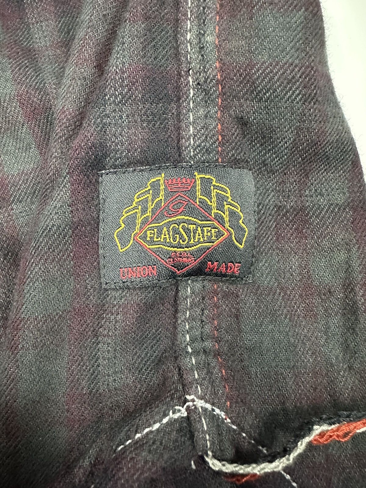 Le Grande Bleu (L.G.B.) 70s Flagstaff Union Made Vintage Flannel Shirt A649 Size US L / EU 52-54 / 3 - 8 Thumbnail