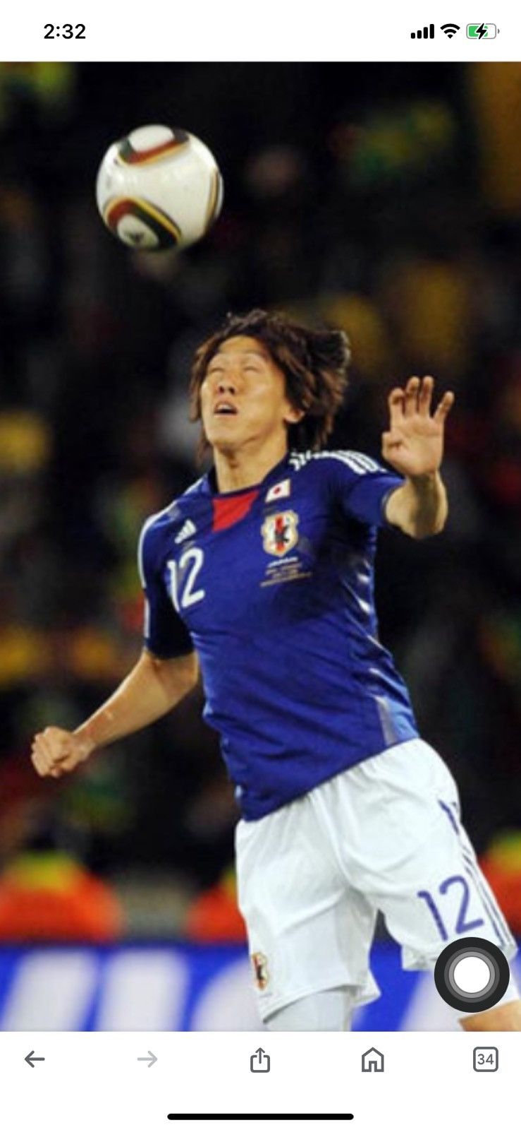 Adidas Japan Fifa World Cup 2010 ✖️Japan vs denmark,Austenbuang Size US L / EU 52-54 / 3 - 12 Thumbnail