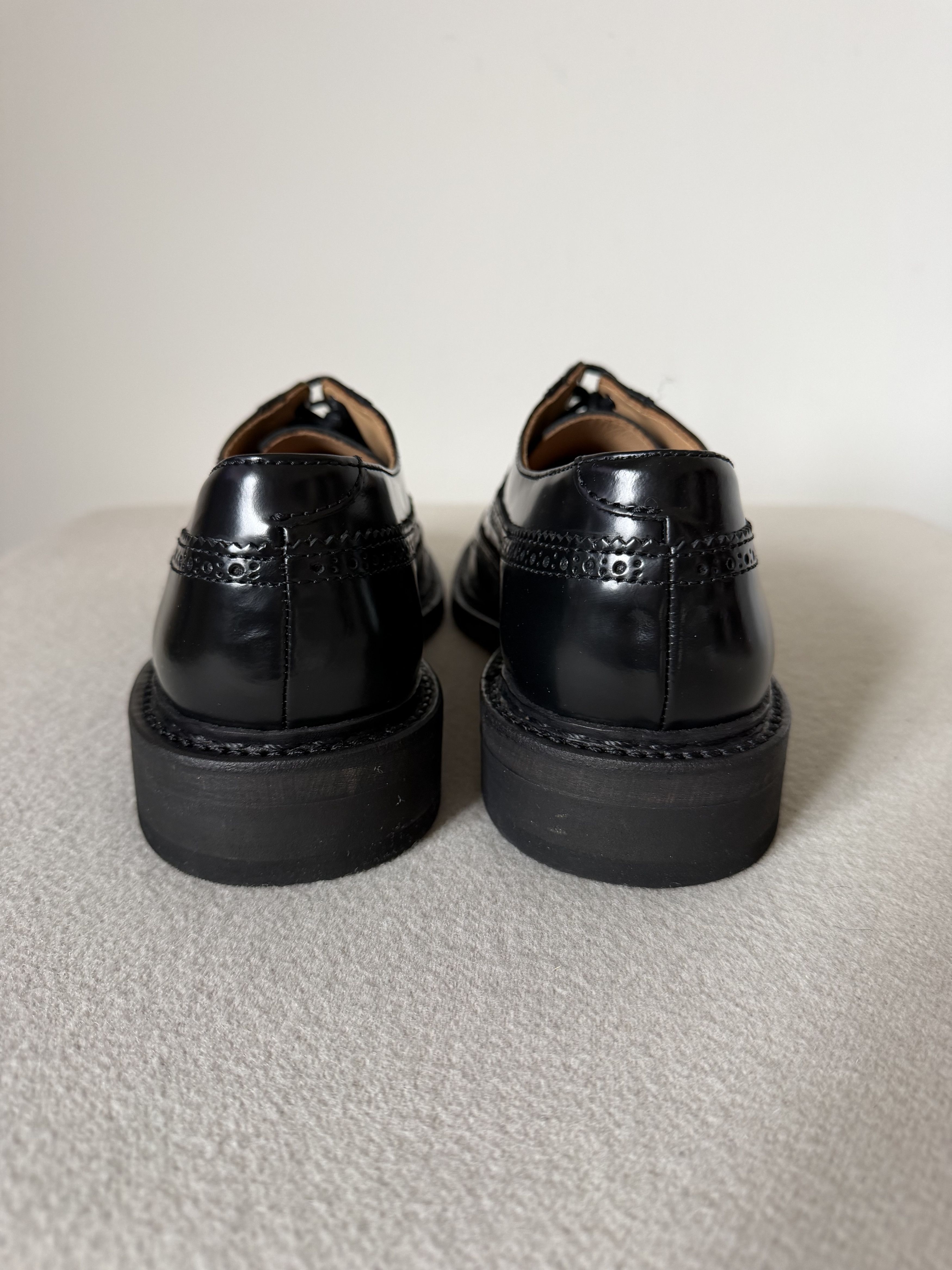 Our Legacy Our Legacy Brogue Parade Derbys in Black Leather Size US 13 / EU 46 - 5 Thumbnail