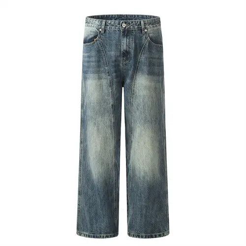 Japanese Brand × Jean American men's stitching distressed washed gradient jeans Size US 34 / EU 50 - 1 Thumbnail