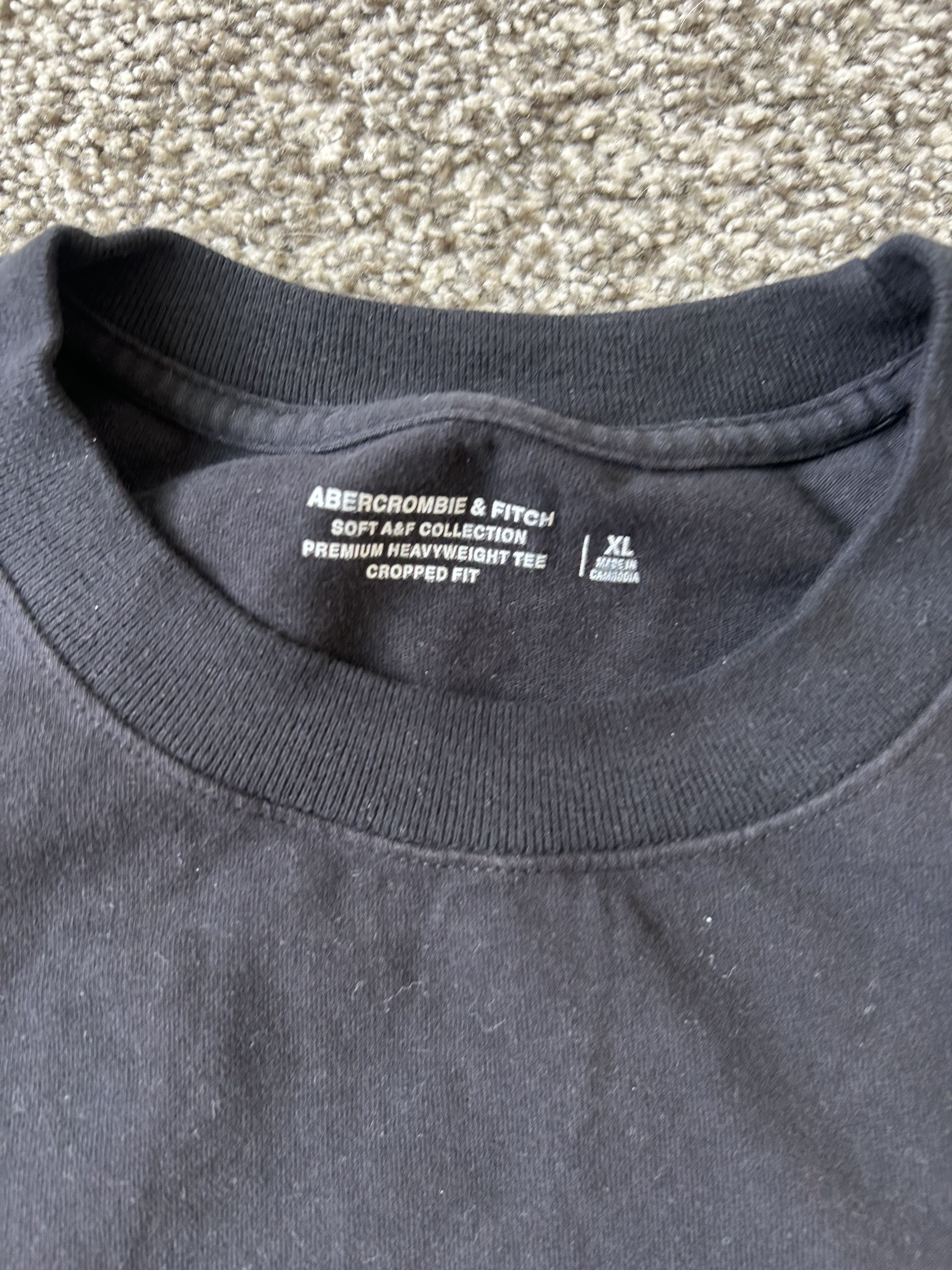 Abercrombie & Fitch Heavy Abercrombie Cropped Tee Size US XL / EU 56 / 4 - 2 Thumbnail