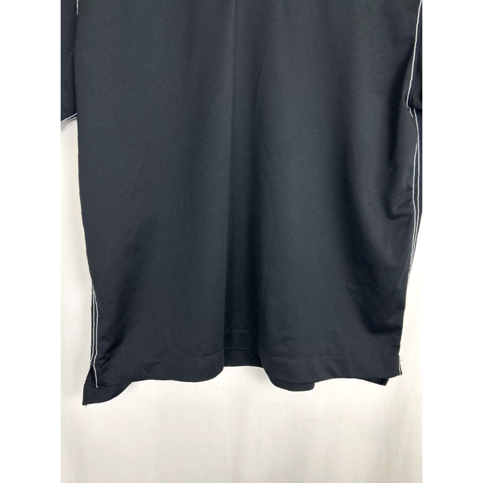 Nike Nike Golf DRI-FIT Mens XL Black Polo Embroidered DX1 Logo Sleeve 90s? Size US XL / EU 56 / 4 - 6 Thumbnail