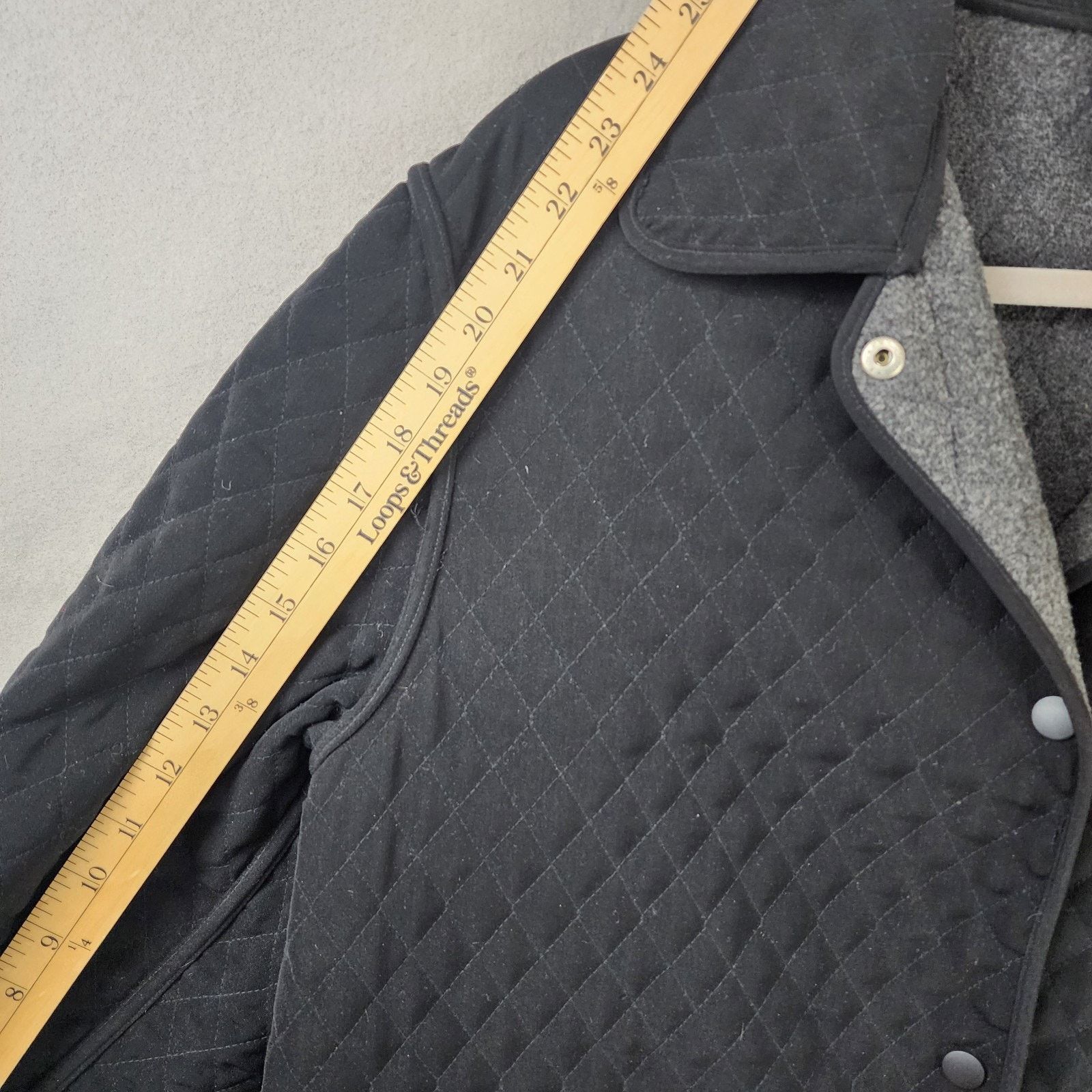Other Hilary Radley Black Quilted Coat Women Small Snap Closure Size S / US 4 / IT 40 - 6 Thumbnail