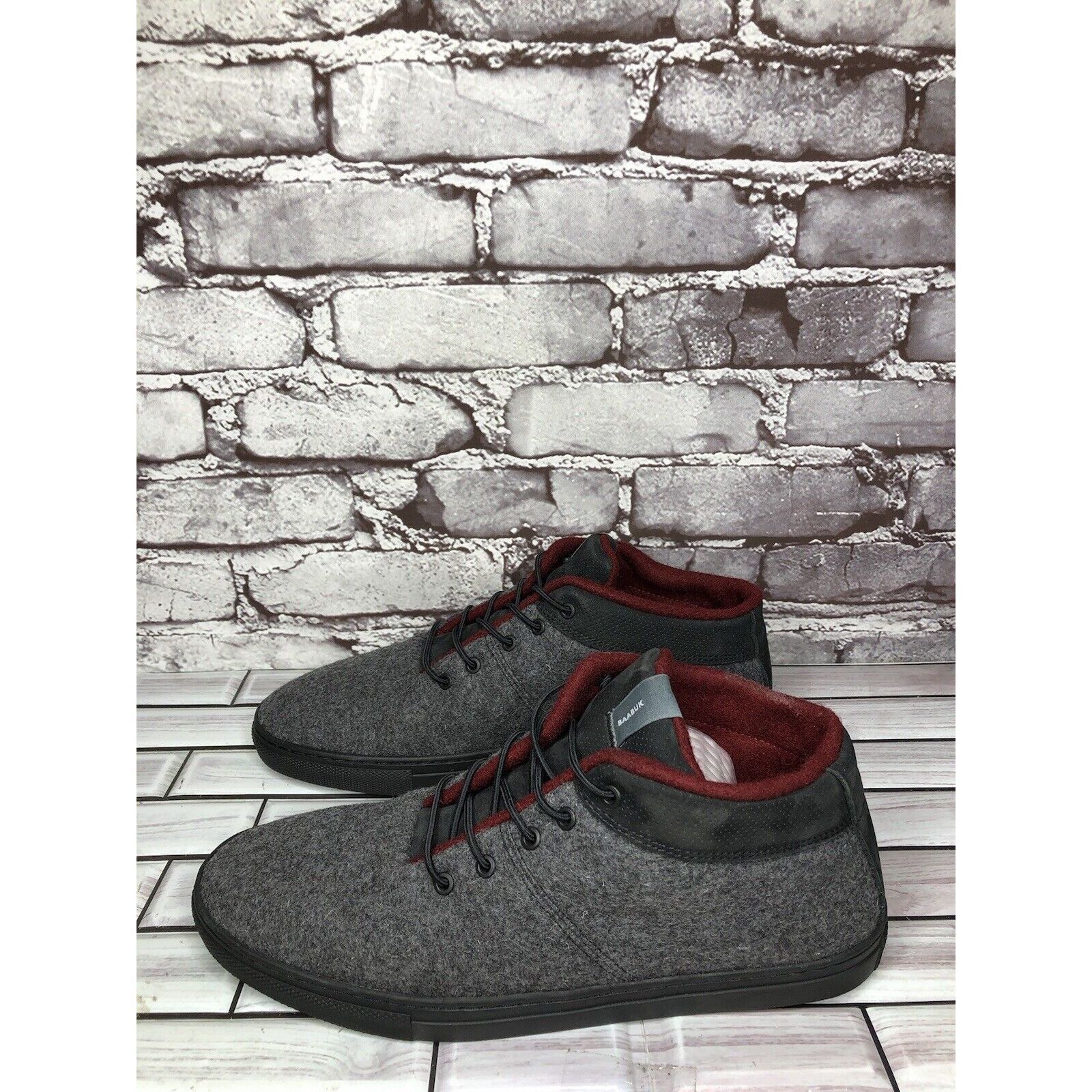 Other Baabuk Sky Wooler Gray High Top Wool Fabric Sneakers Shoes M Size US 9 / EU 42 - 15 Thumbnail