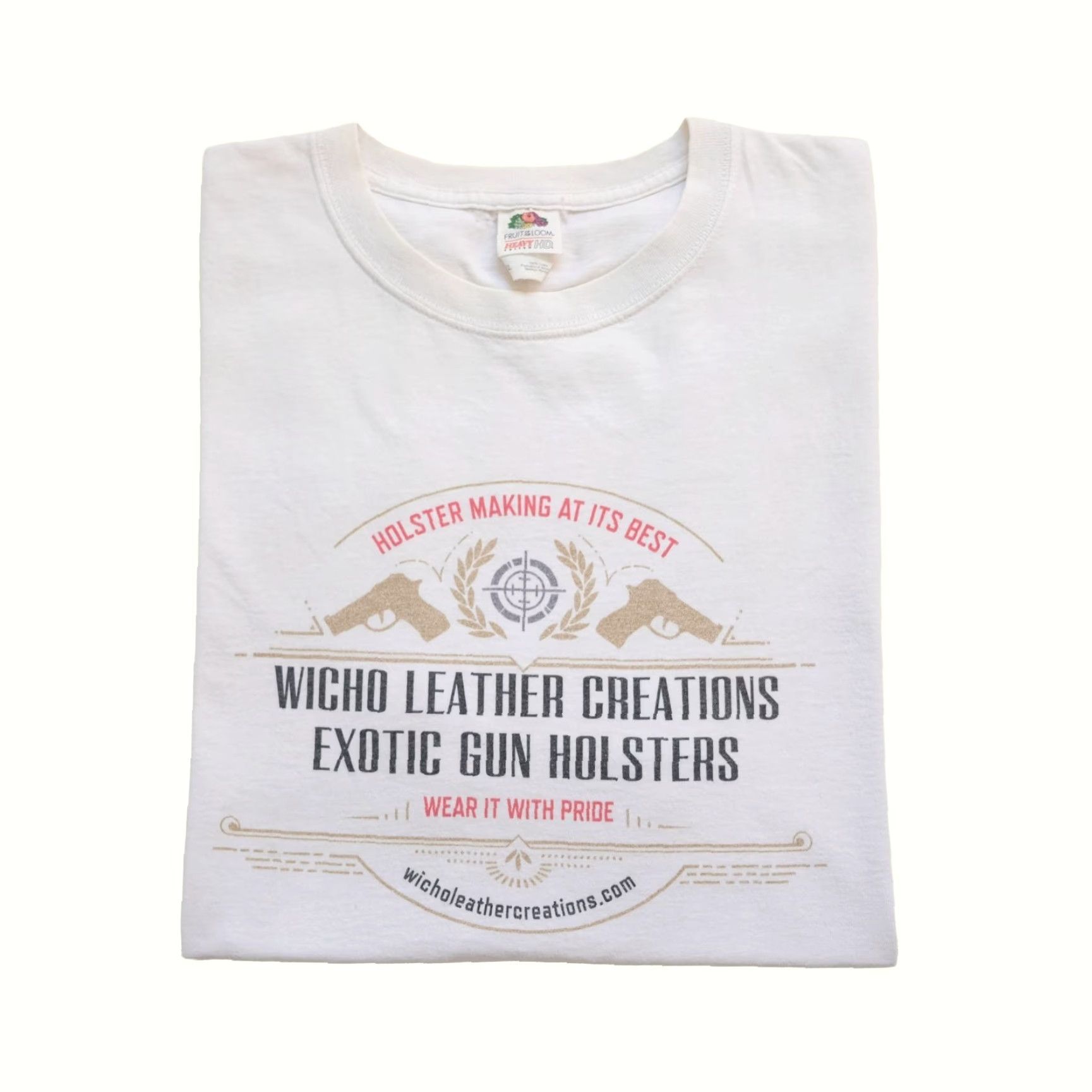 Fruit Of The Loom VINTAGE FRUIT OF THE LOOM VTG Y2K RETRO GUN HOLSTER GRAPHIC WHITE COTTON T SHIRT SZ XL Size US XL / EU 56 / 4 - 2 Thumbnail