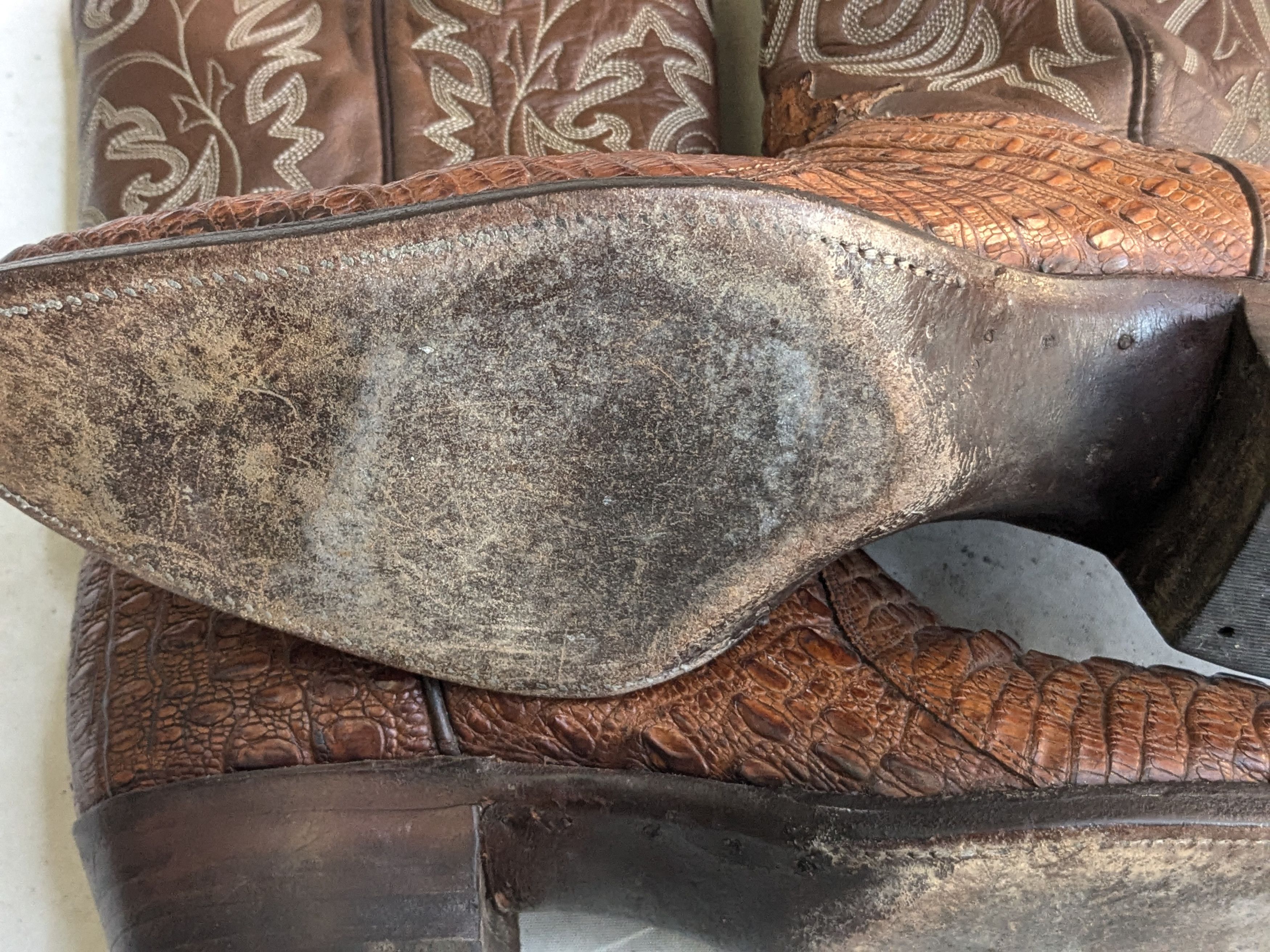 Justin Boots Justin Cowboy Boots Brown 12 B Hornback Lizard Leather Size US 12 / EU 45 - 14 Thumbnail