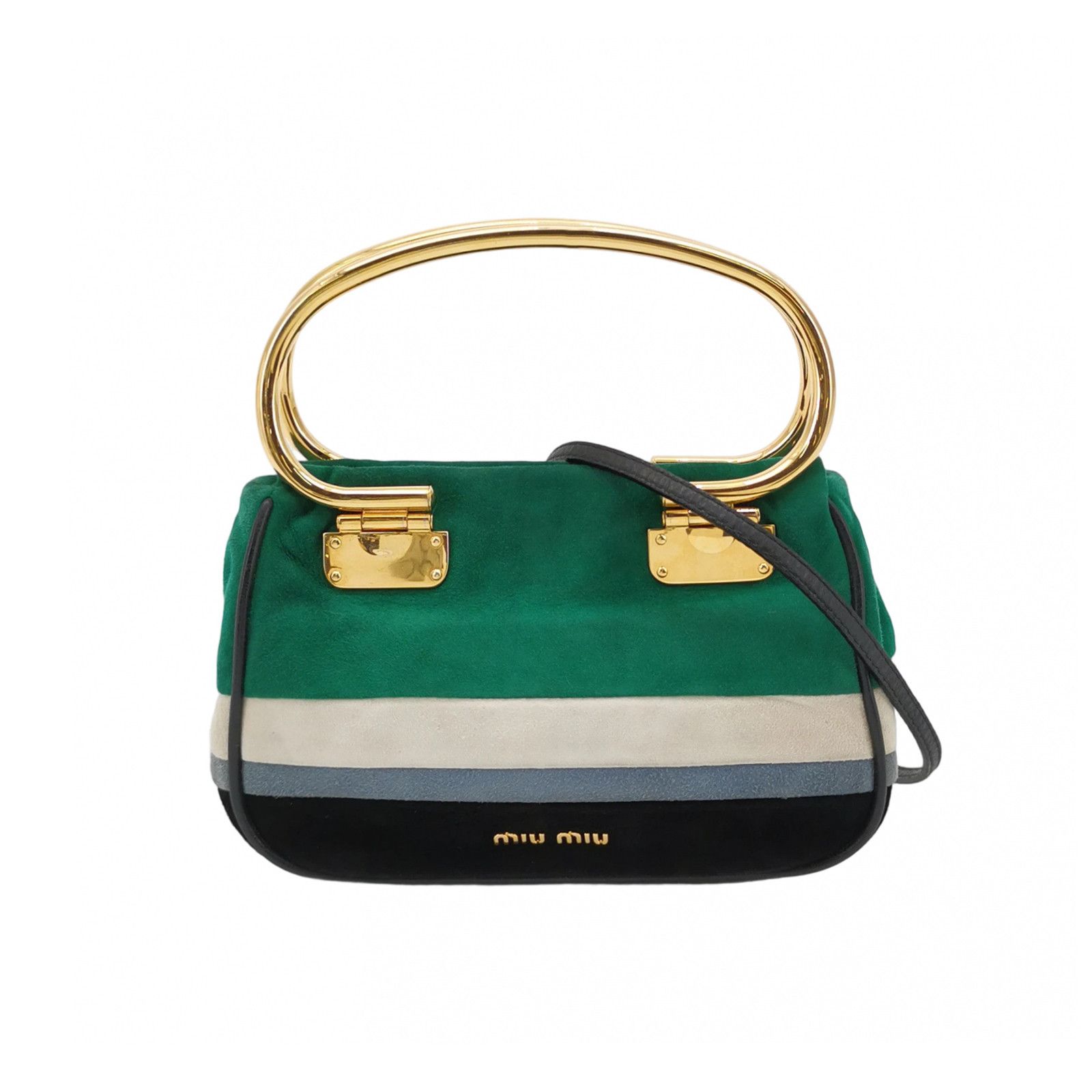 Miu Miu Miu Miu Colorblock Suede Handle Bag One Size Size ONE SIZE - 1 Thumbnail