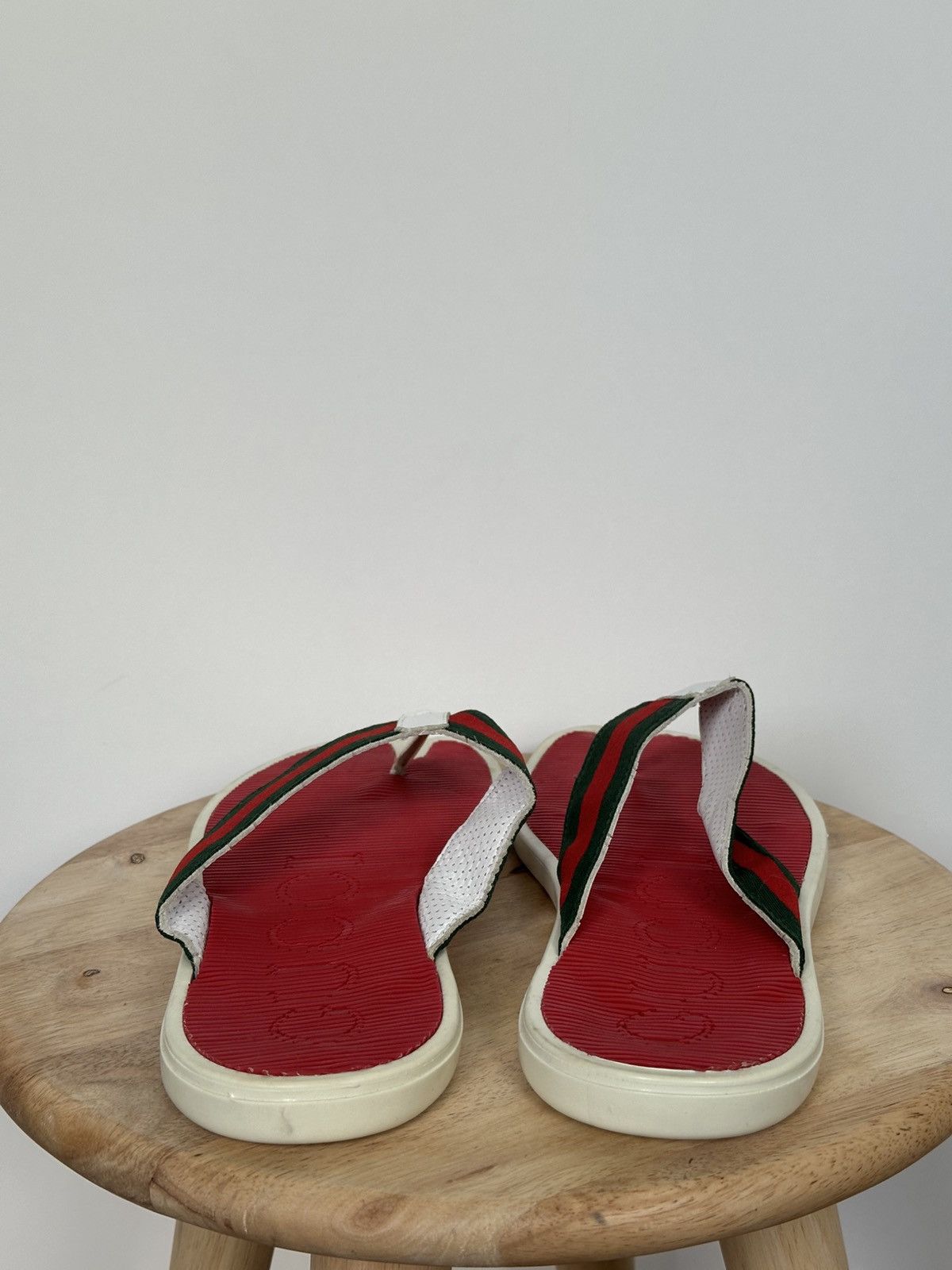 Gucci Gucci web trimm sandals flip flops thongs Size US 13 / EU 46 - 4 Thumbnail