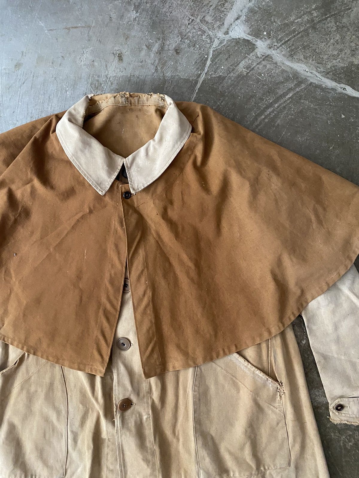 Vintage Vintage 1940s Canvas French Raincoat Hunting Jacket Kapital Size US L / EU 52-54 / 3 - 12 Thumbnail