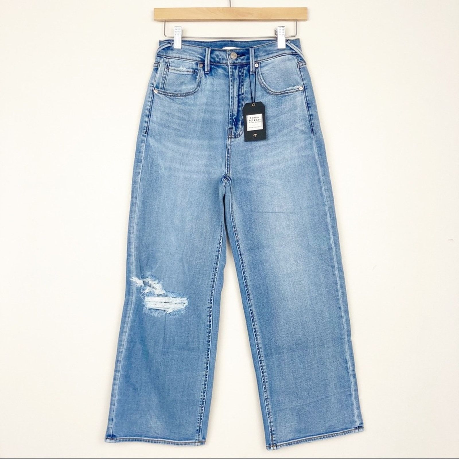 Other Serra Retreat Joie Tucker Wide Leg High Rise Jeans Sz 0 Size 25" / US 0 / IT 36 - 8 Thumbnail