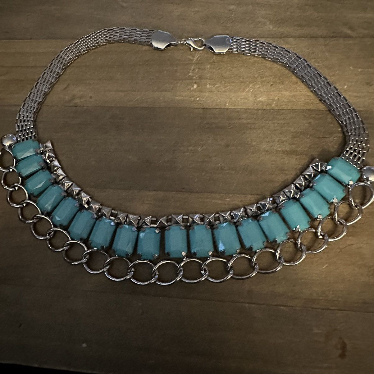Other Turquoise color stone collar necklace Size ONE SIZE - 2 Thumbnail