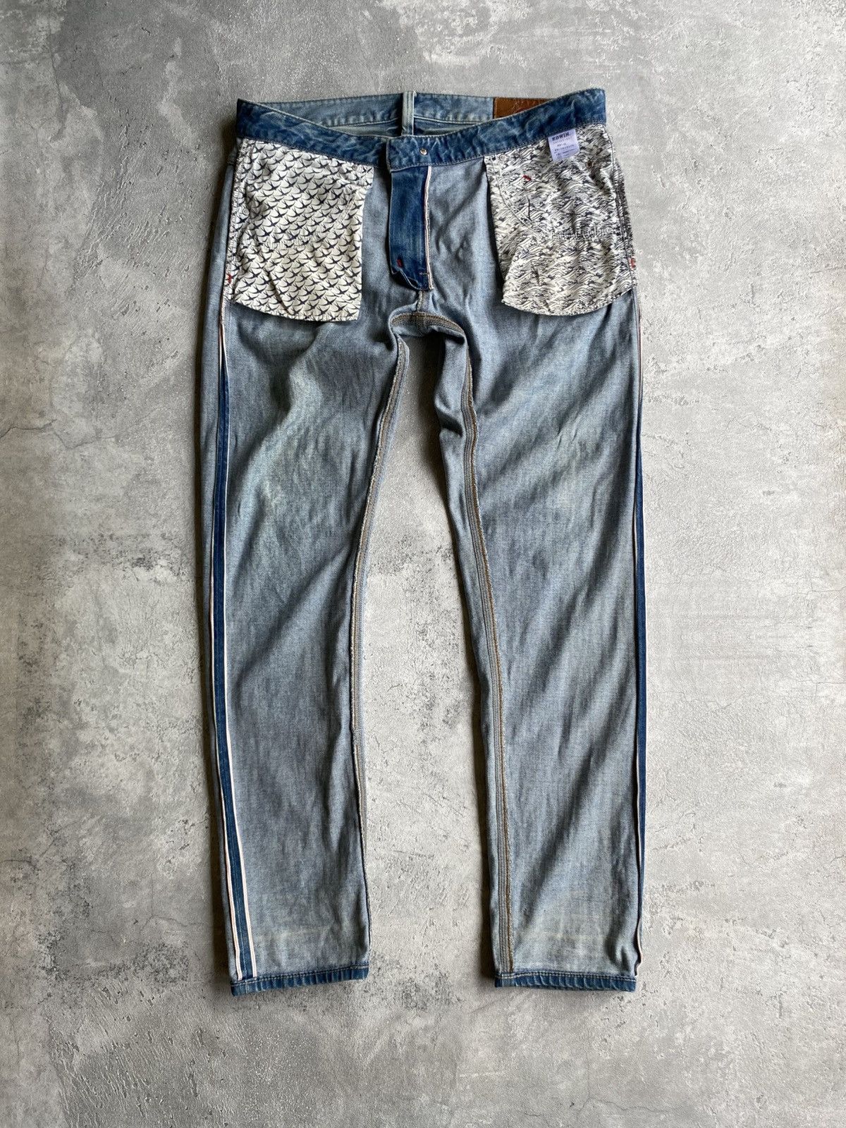 Edwin Edwin Edokatsu Distressed Selvedge Denim Size US 33 - 2 Thumbnail