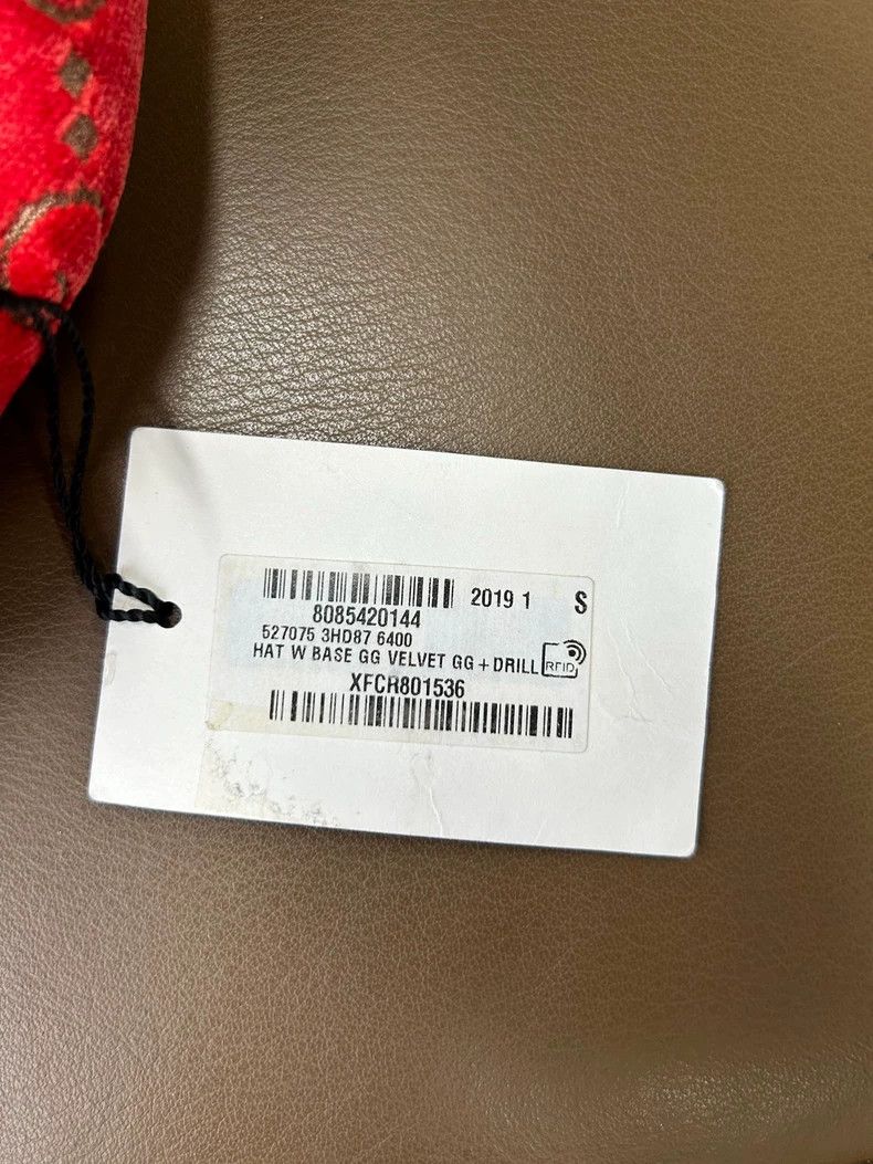 Gucci Gucci Red velvet cap 2501-Nextarrow Size ONE SIZE - 7 Thumbnail