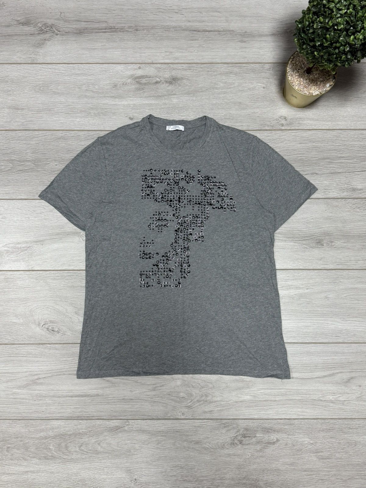 Versace Jeans Couture Versace big medusa logo tee shirt rhinestones Size US L / EU 52-54 / 3 - 4 Thumbnail