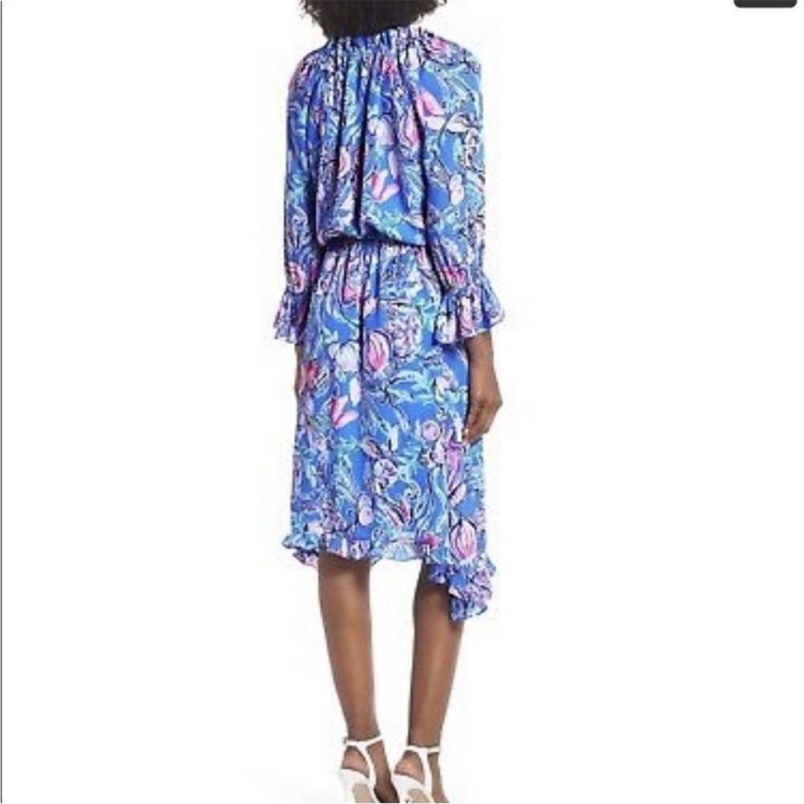 Lilly Pulitzer Lilly Pulitzer Alyanna Back to Our Roots Midi Dress Blue L Size L / US 10 / IT 46 - 2 Thumbnail