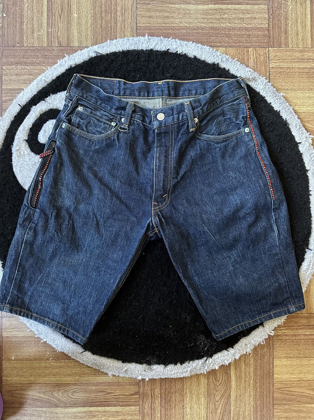 Fragment Design × Levi's Levis x Fragment Design- FM505- Fenom Swarovski Denim Shorts Size US 32 / EU 48 - 3 Thumbnail