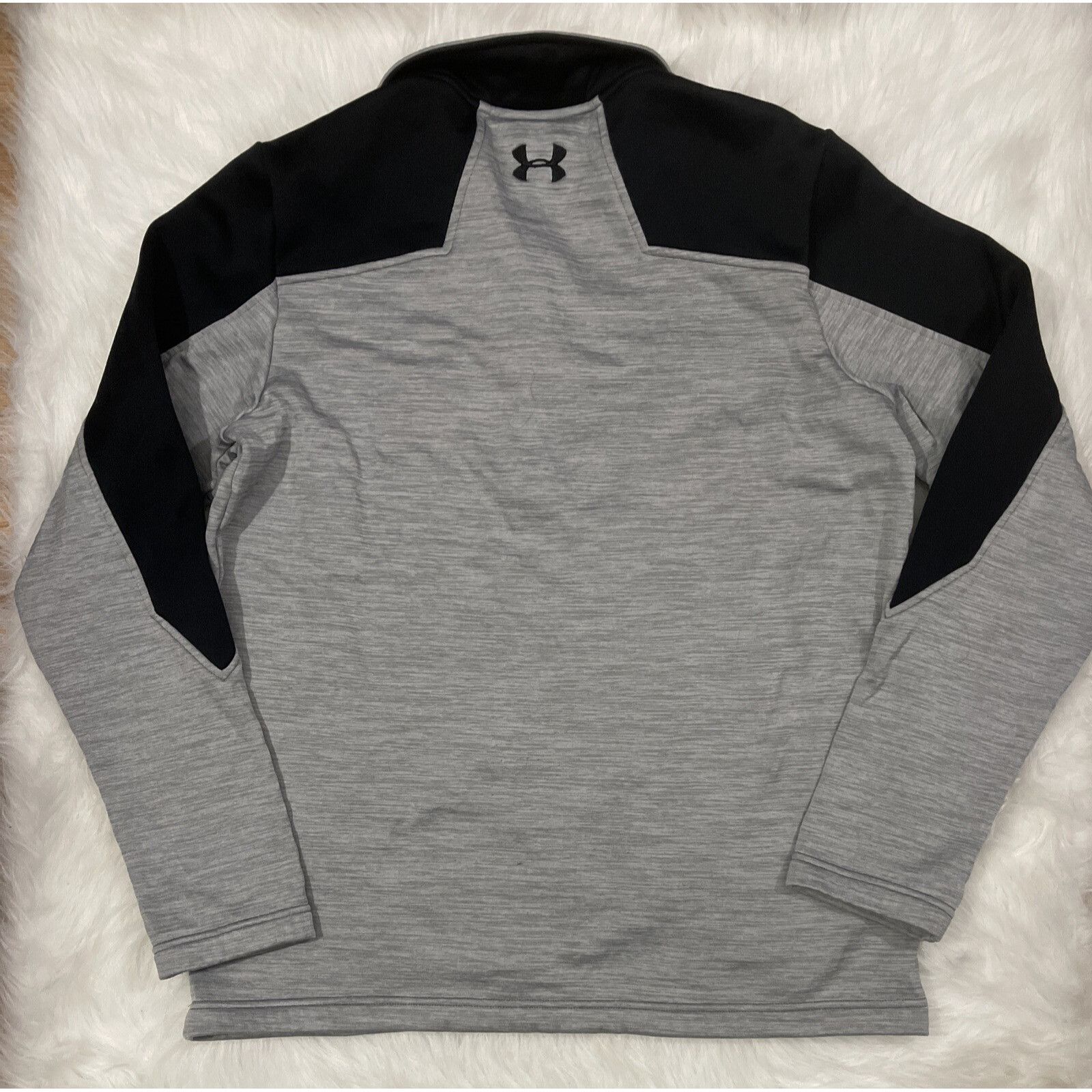 Under Armour UNDER ARMOUR 1/4 zip pullover MENS medium gray black warm ba Size US M / EU 48-50 / 2 - 5 Thumbnail