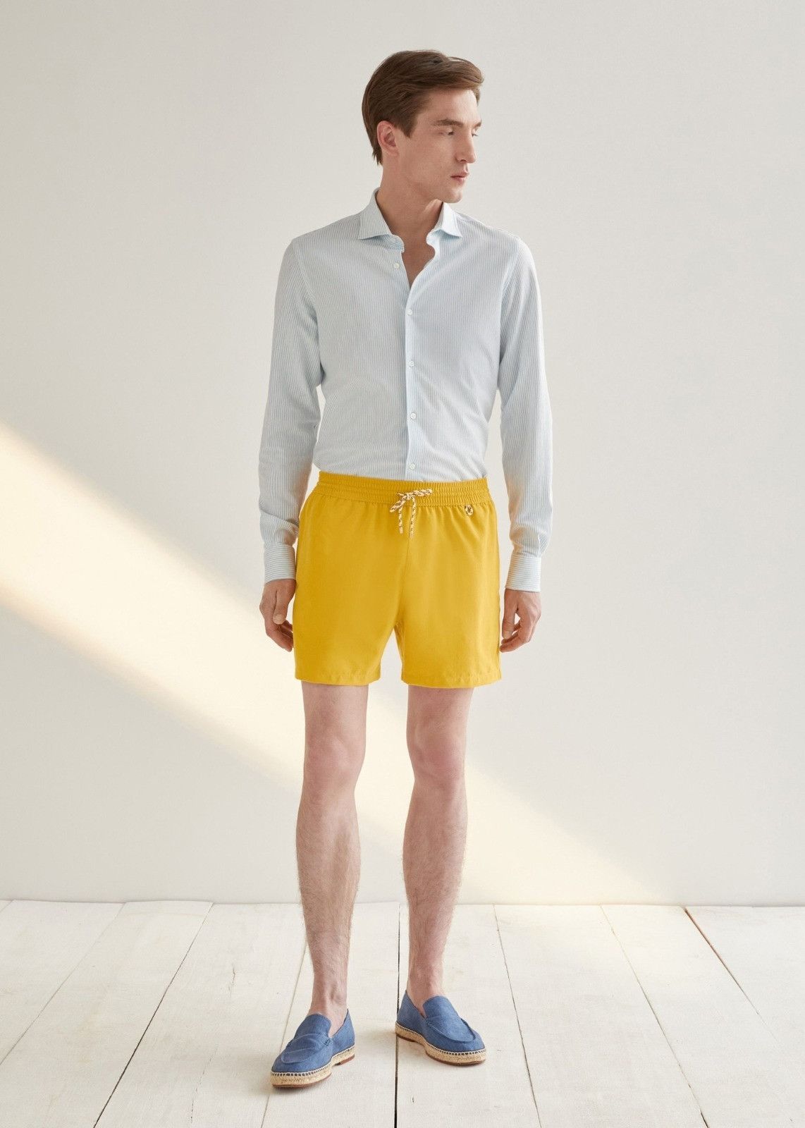 Loro Piana o1srvl11e1024 Bay Soft Albatros Swim Short in Yellow Size US 34 / EU 50 - 2 Thumbnail