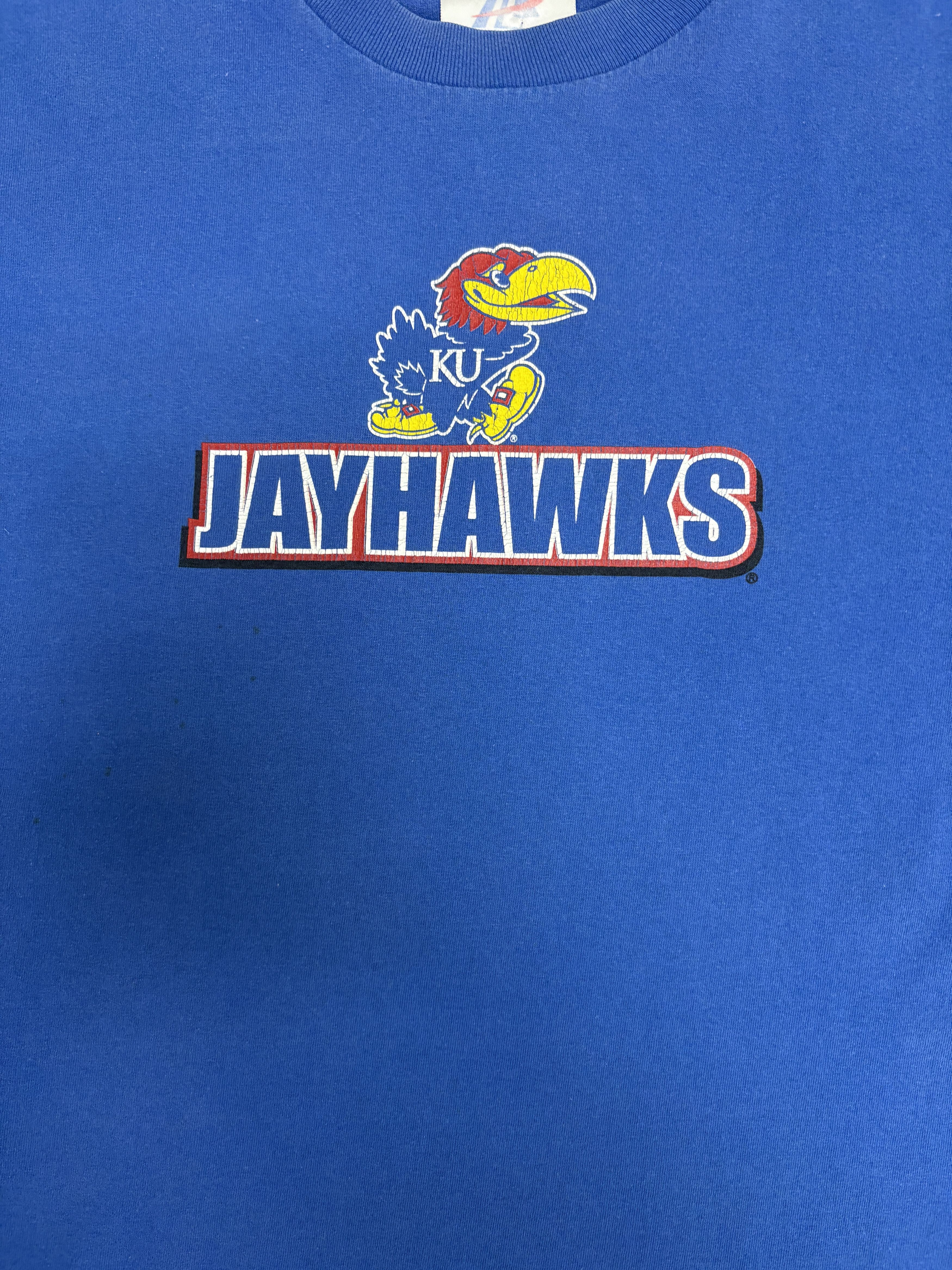 Vintage Kansas Jayhawks Vintage Blue T-Shirt Tee Size US XXL / EU 58 / 5 - 2 Thumbnail