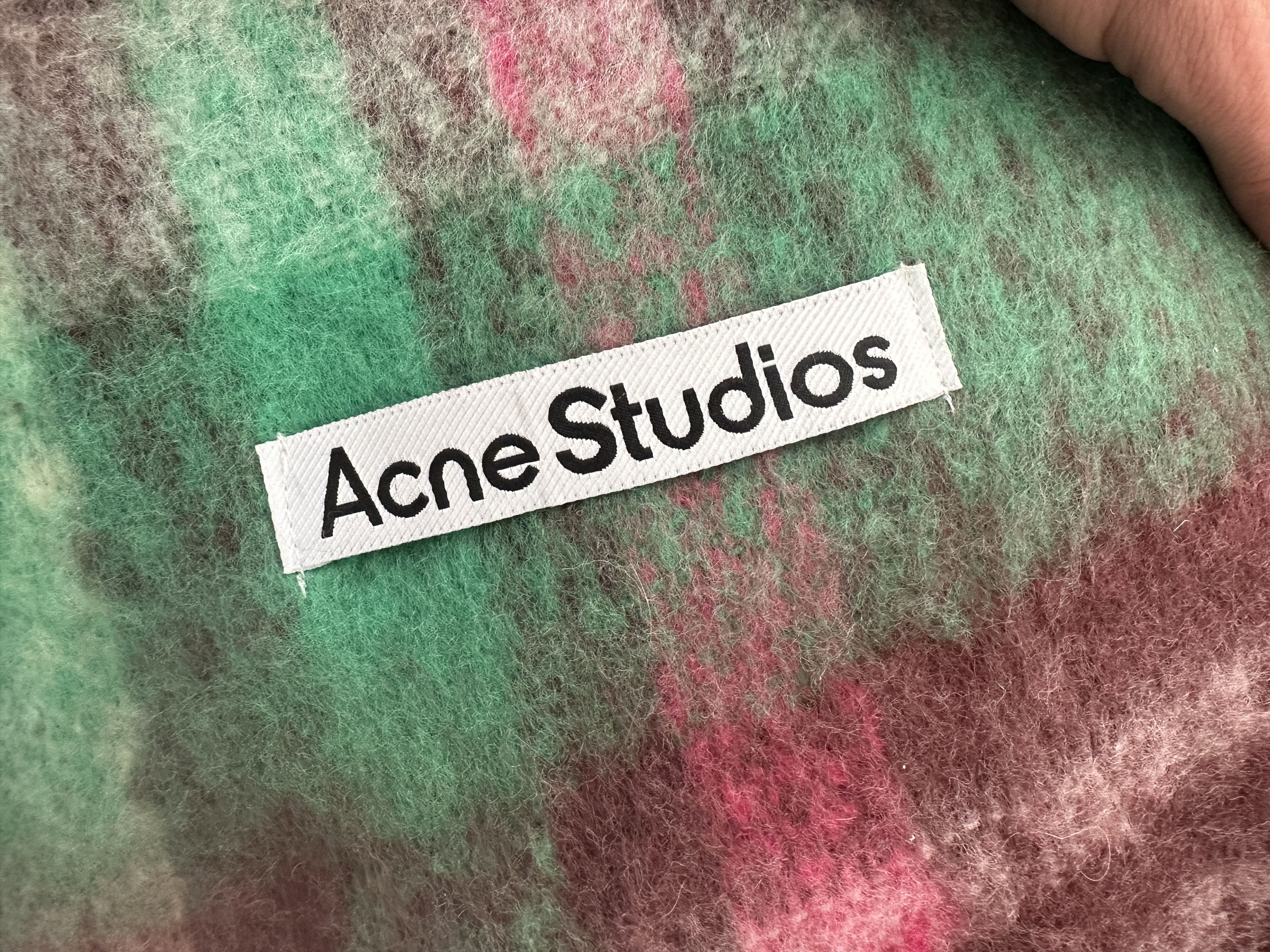 Acne Studios Acne Studios Mohair Alpaca Wool Plaid Scarf 210x35cm Size ONE SIZE - 3 Thumbnail