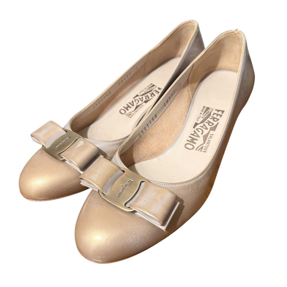 Salvatore Ferragamo Salvatore Ferragamo Salvatore Ferragamo Vara Ribbon Low Heel Pumps Leather Shoes DUTY FREE for USA Size ONE SIZE - 1 Thumbnail