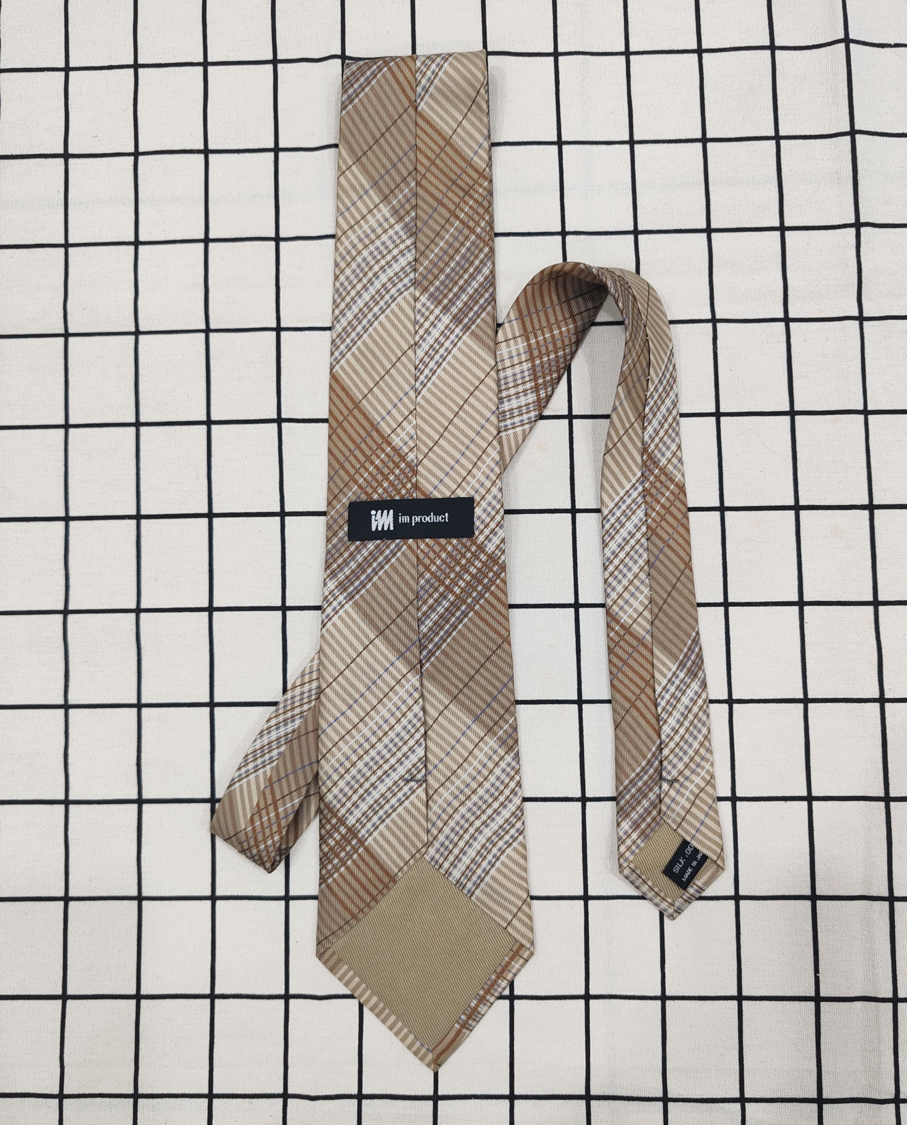 Issey Miyake ISSEY MIYAKE CLASSIC MULTI PLAID NECKTIE 100% SILK FOR MEN Size ONE SIZE - 2 Thumbnail