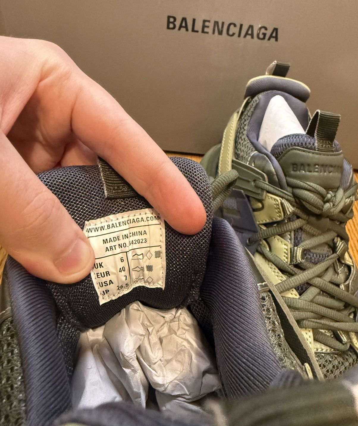 Balenciaga Balenciaga Track Sneaker (Green/Navy) Size US 7 / EU 40 - 7 Thumbnail