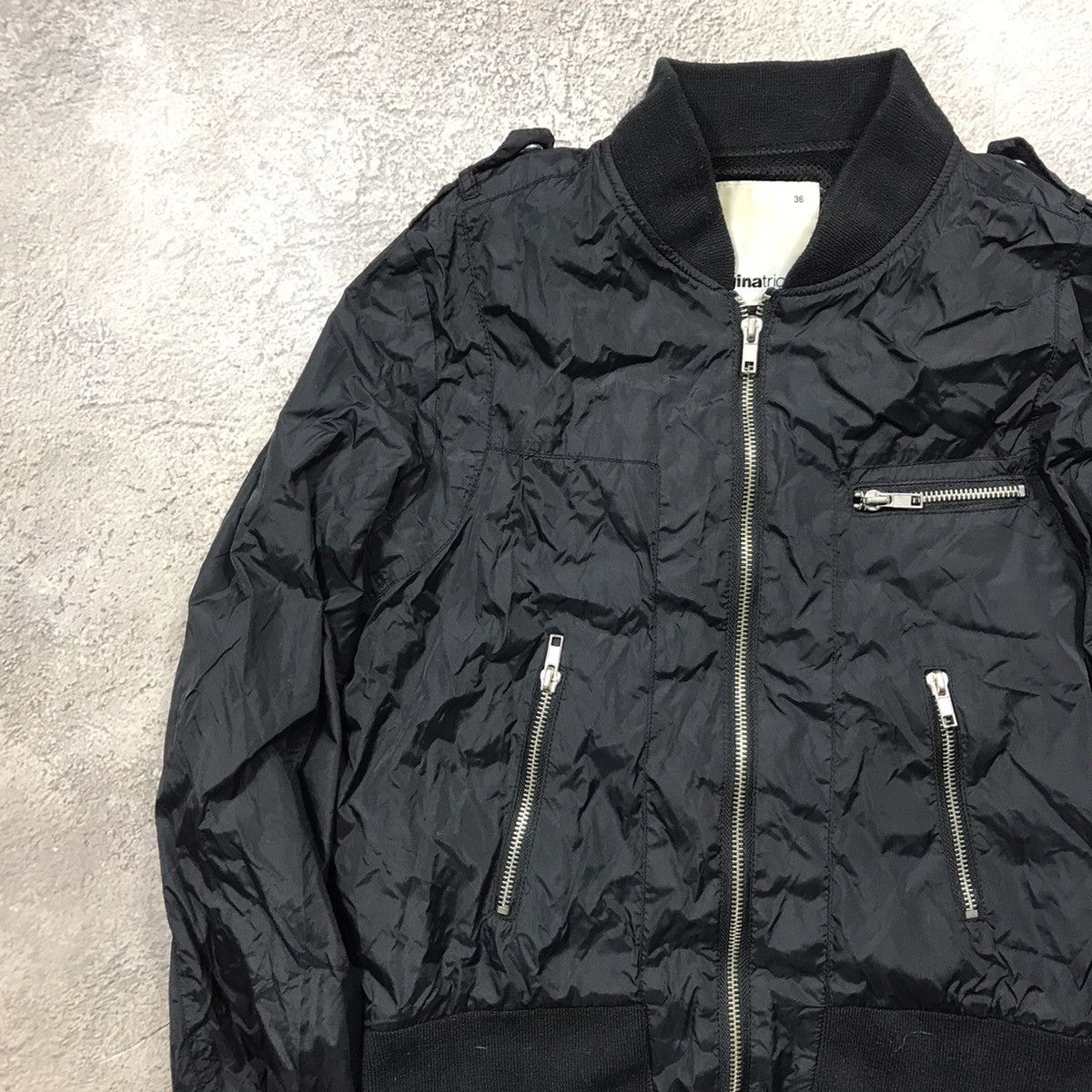 Vintage Vintage 90s Black Bomber Jacket Streetwear Y2K Skate Boxy S Size S / US 4 / IT 40 - 2 Thumbnail
