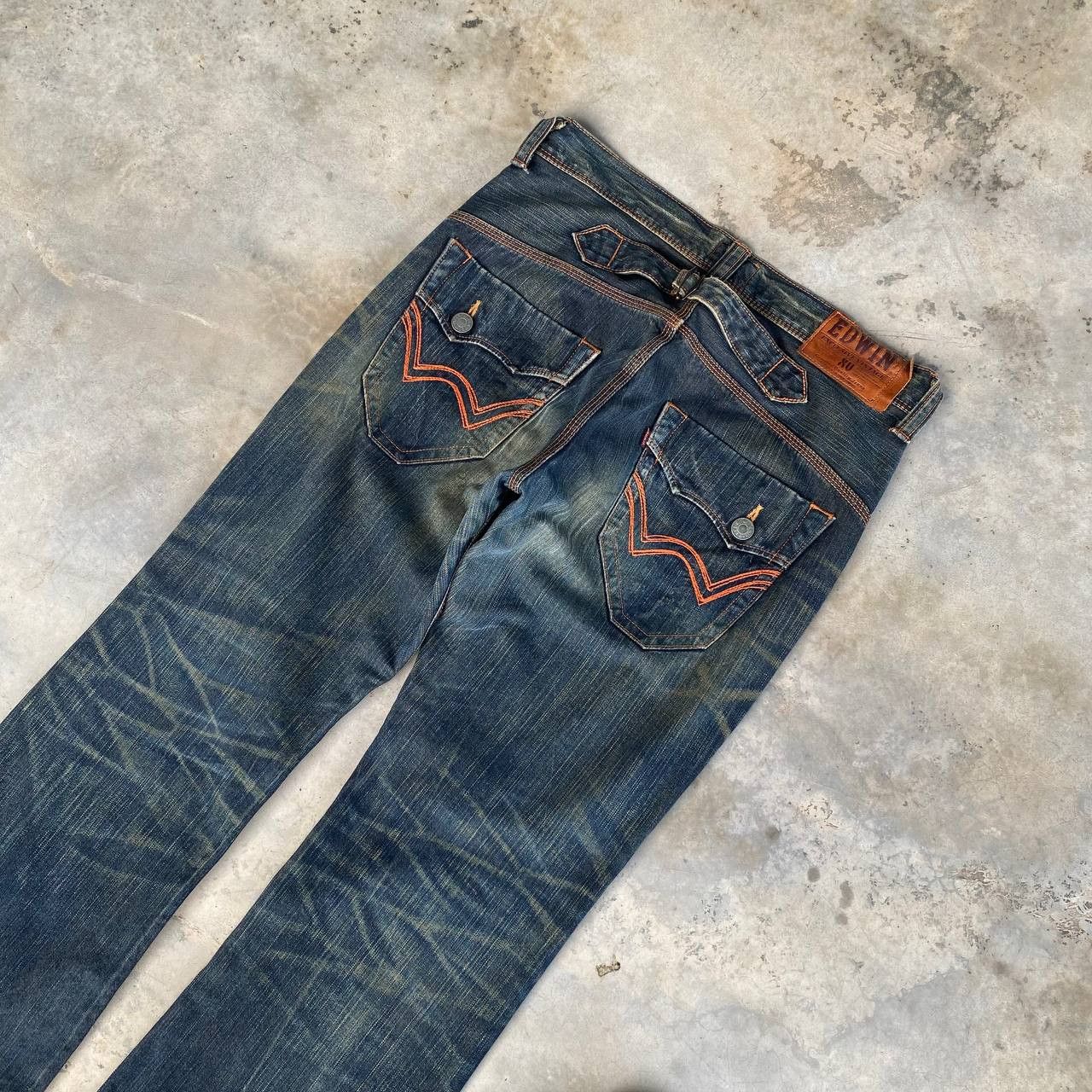 Edwin × Vintage FLARE EDWIN EXCLUSIVE GHOST CLAWMARK BUCKLE BACK BJ03-42 Size US 34 / EU 50 - 4 Thumbnail