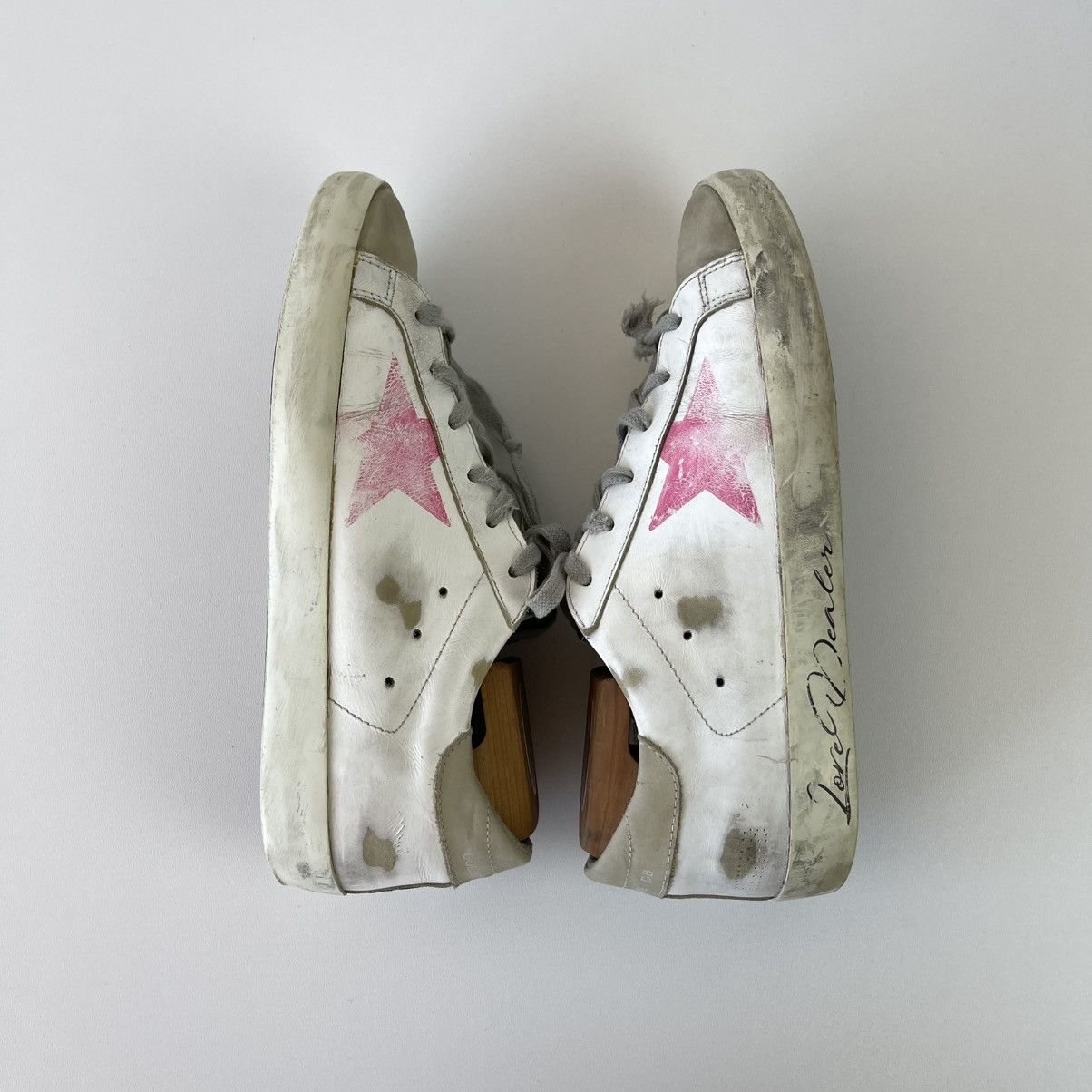 Golden Goose Golden Goose Love Dealer GGDB Superstar Leather Sneakers Size US 8 / EU 41 - 6 Thumbnail