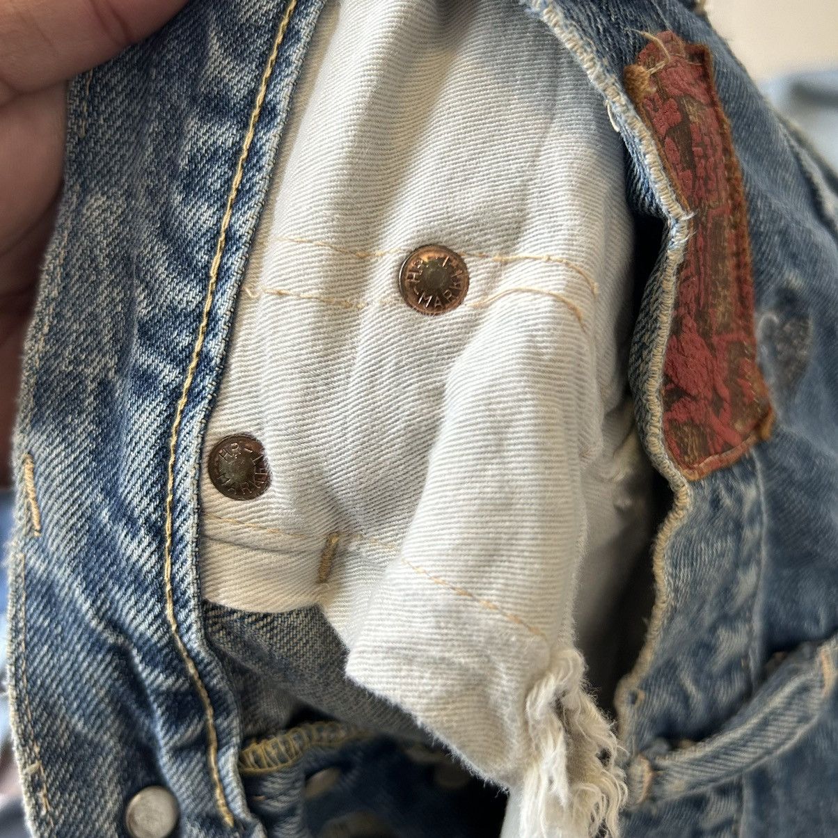 Vintage Vintage Iron HR Market Selvedge Distressed Denim Size US 30 / EU 46 - 17 Thumbnail