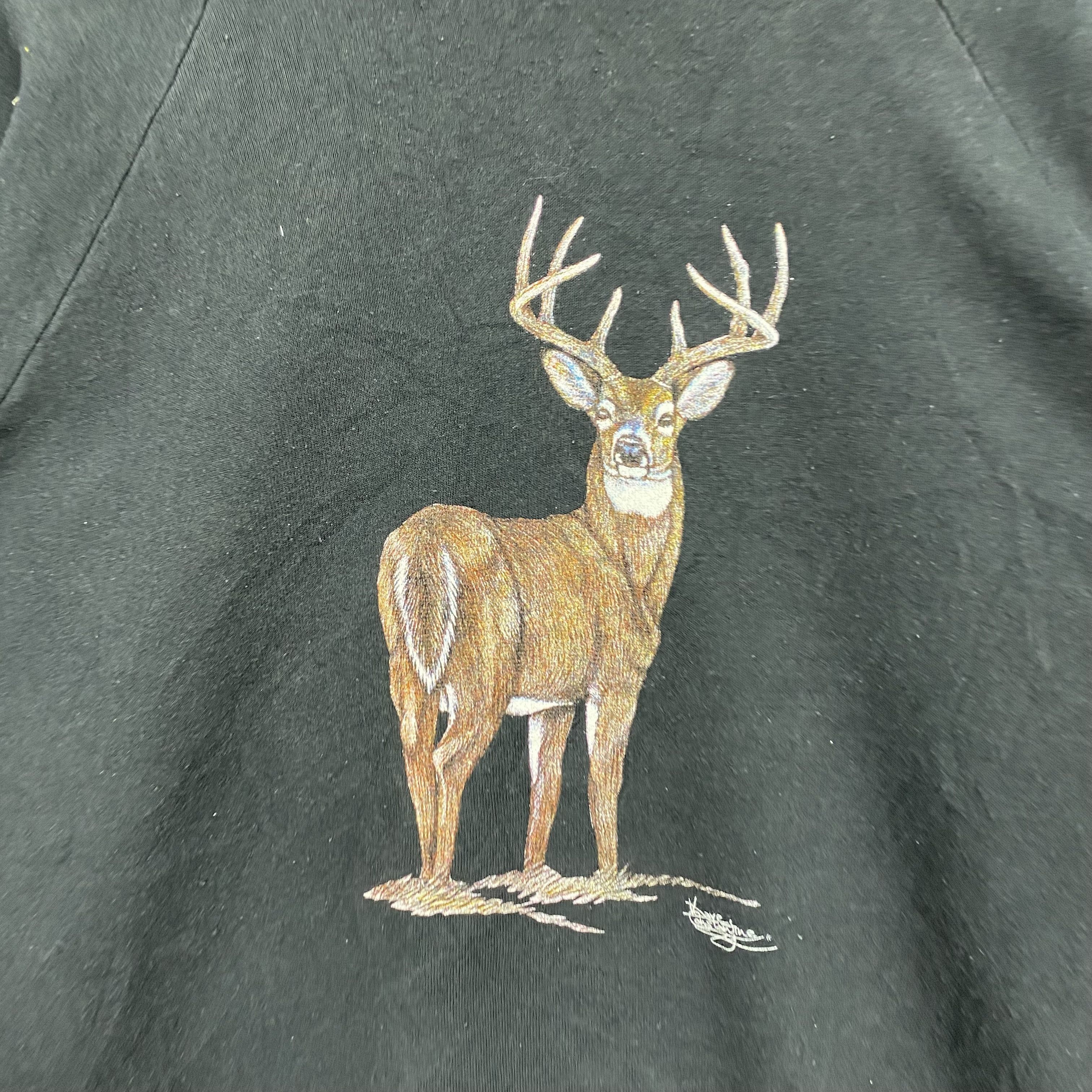 Vintage Vintage 90s Deer Sweater Dave Constawine Sweatshirt Size US L / EU 52-54 / 3 - 3 Thumbnail