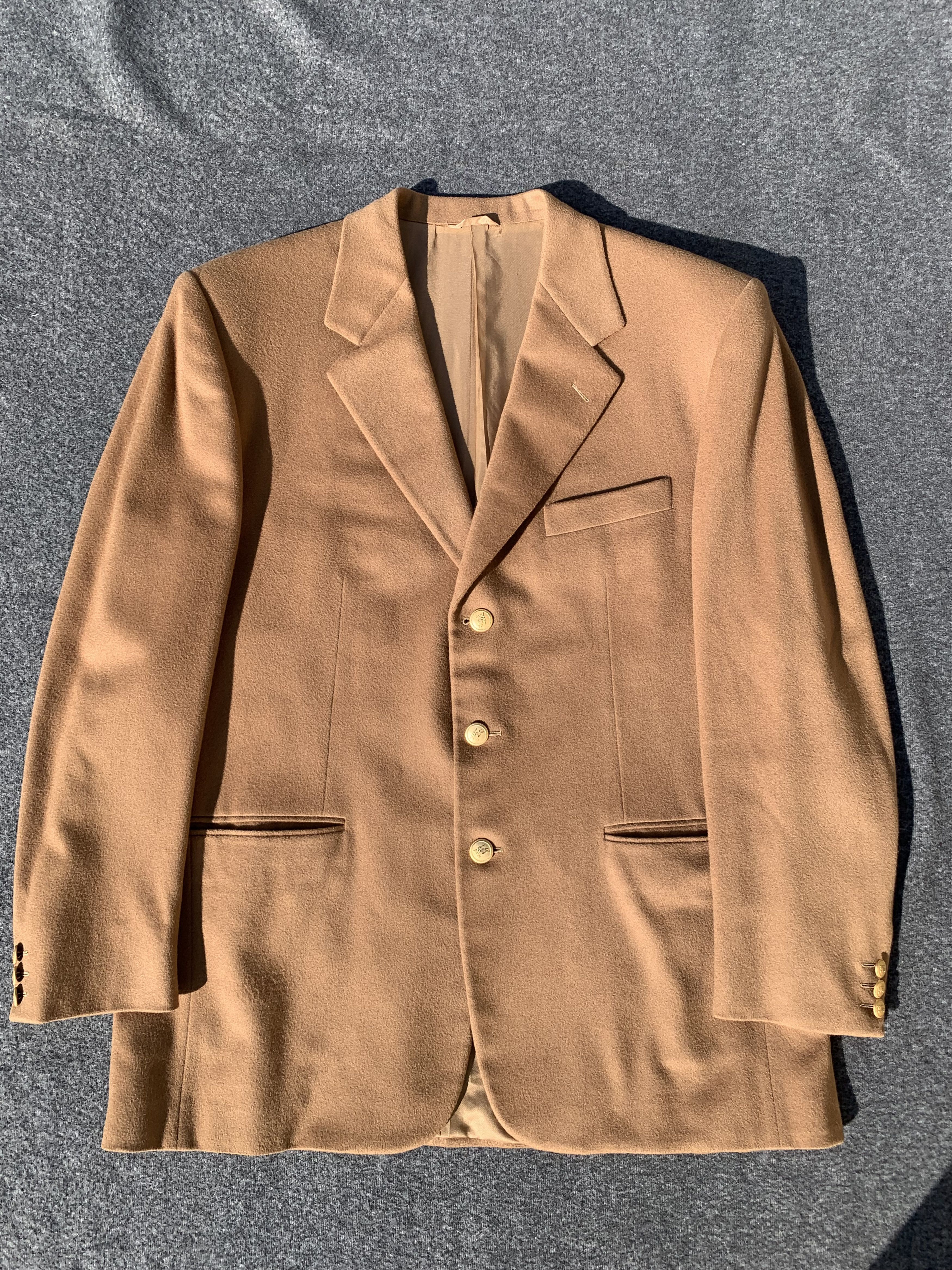 Burberry Vintage Burberry Blazer – 100% Virgin Wool – Camel – IT52 Size 52R - 2 Thumbnail