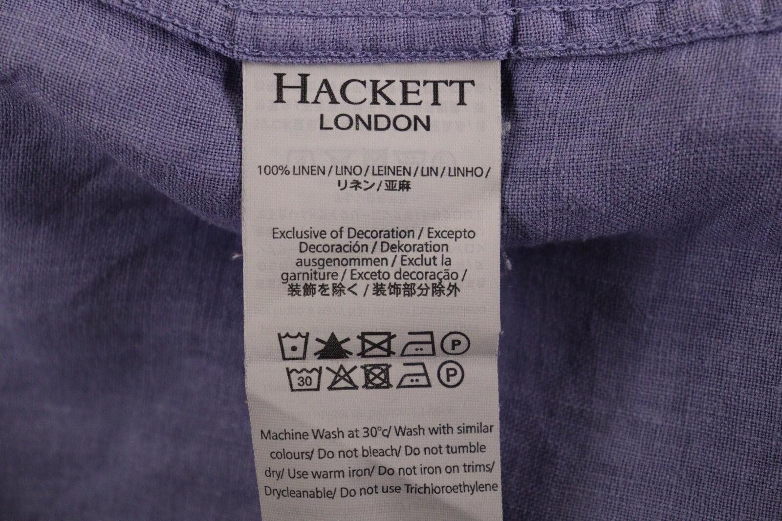 Designer Hackett London Slim Fit Linen Oxford Shirt Size XXL /2XL Size US XXL / EU 58 / 5 - 10 Thumbnail