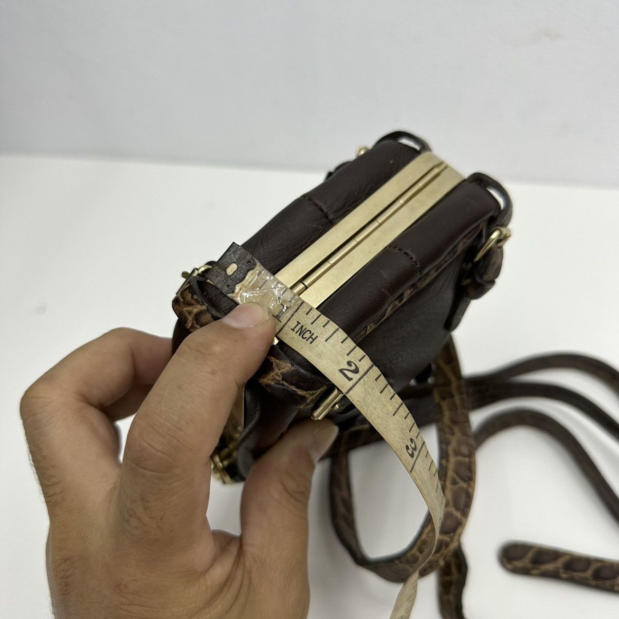 Celine ‼️YES‼️ AUTHENTIC CELINE LEATHER TRUNKETTE MINI CROSSBODY BAG Size ONE SIZE - 17 Thumbnail