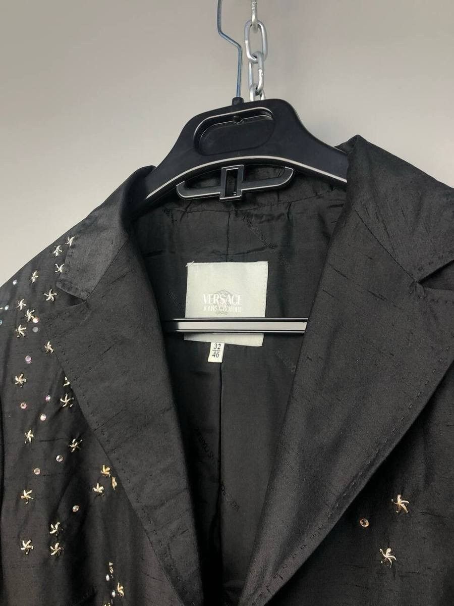 Versace Jeans Couture Versace Women Black Zip Star Blazer Size 32/46 Size XXS / US 00 / IT 34 - 6 Thumbnail