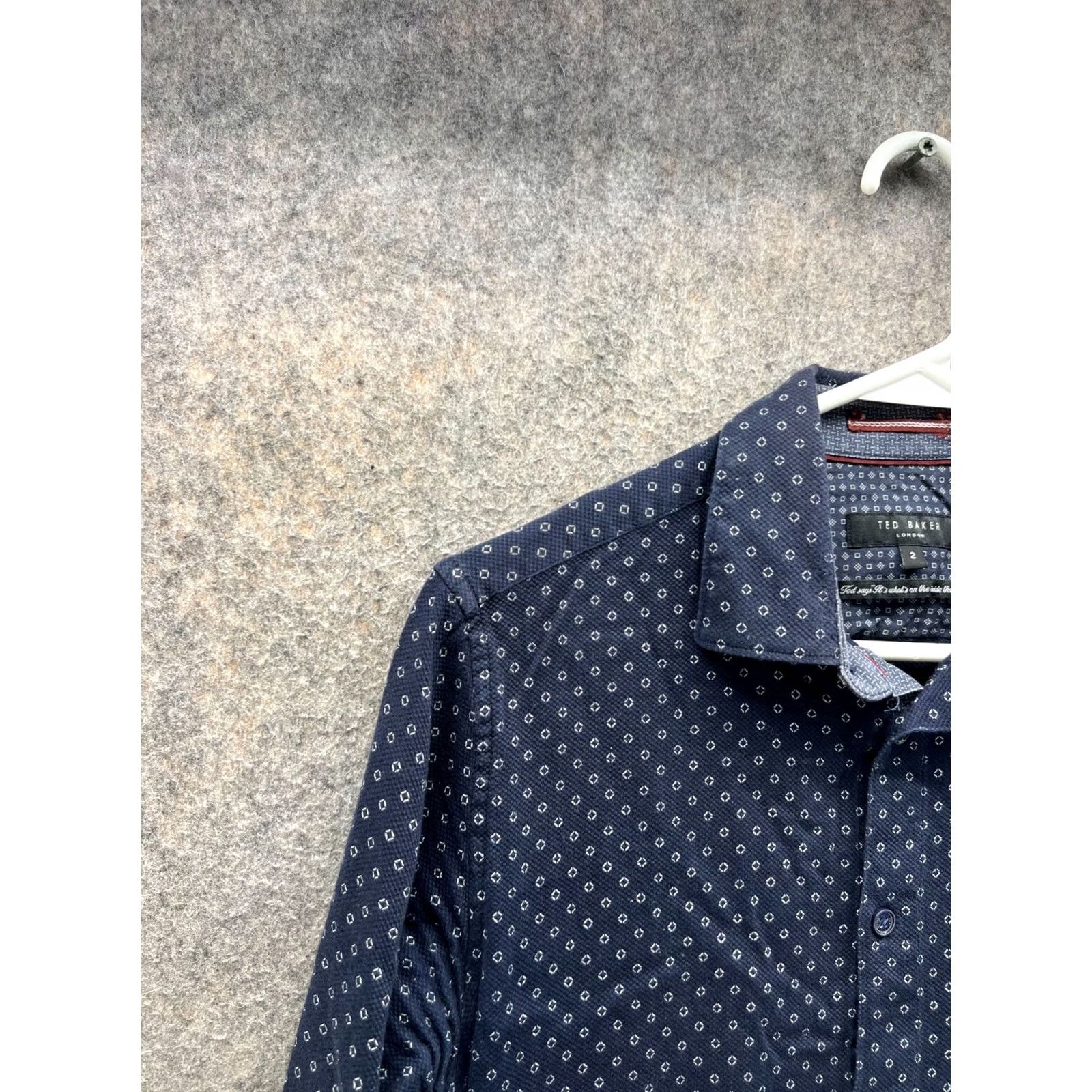 Ted Baker VINTAGE Ted Baker Shirt Mens Small 2 White Polka Dot Button-Down Preppy Casual Formal Workwear Long Sleeve 34 in Chest Womens? Size US S / EU 44-46 / 1 - 3 Thumbnail