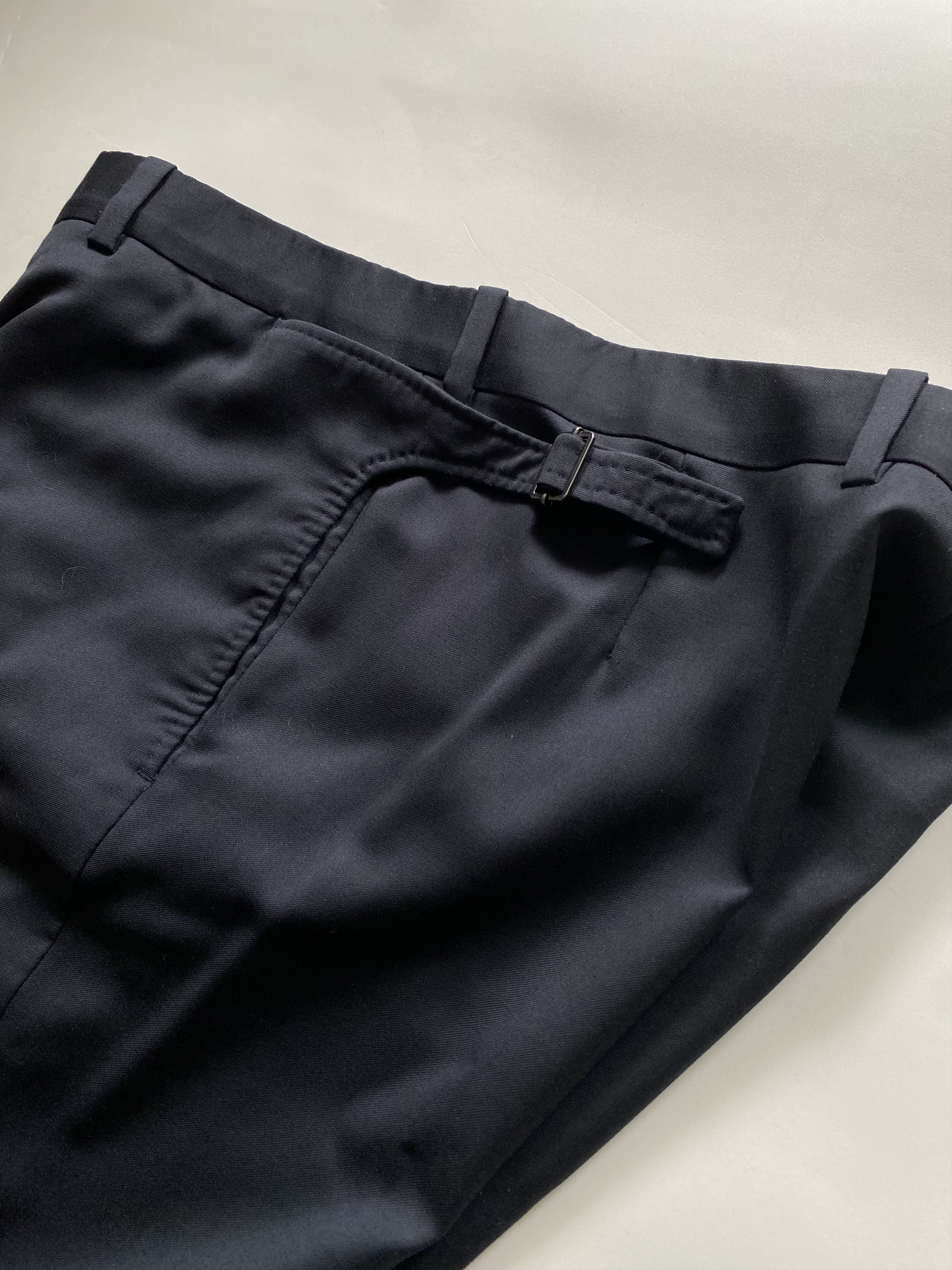image of Balenciaga Unique Design Light Wool Pants in Black, Men's (Size 34)
